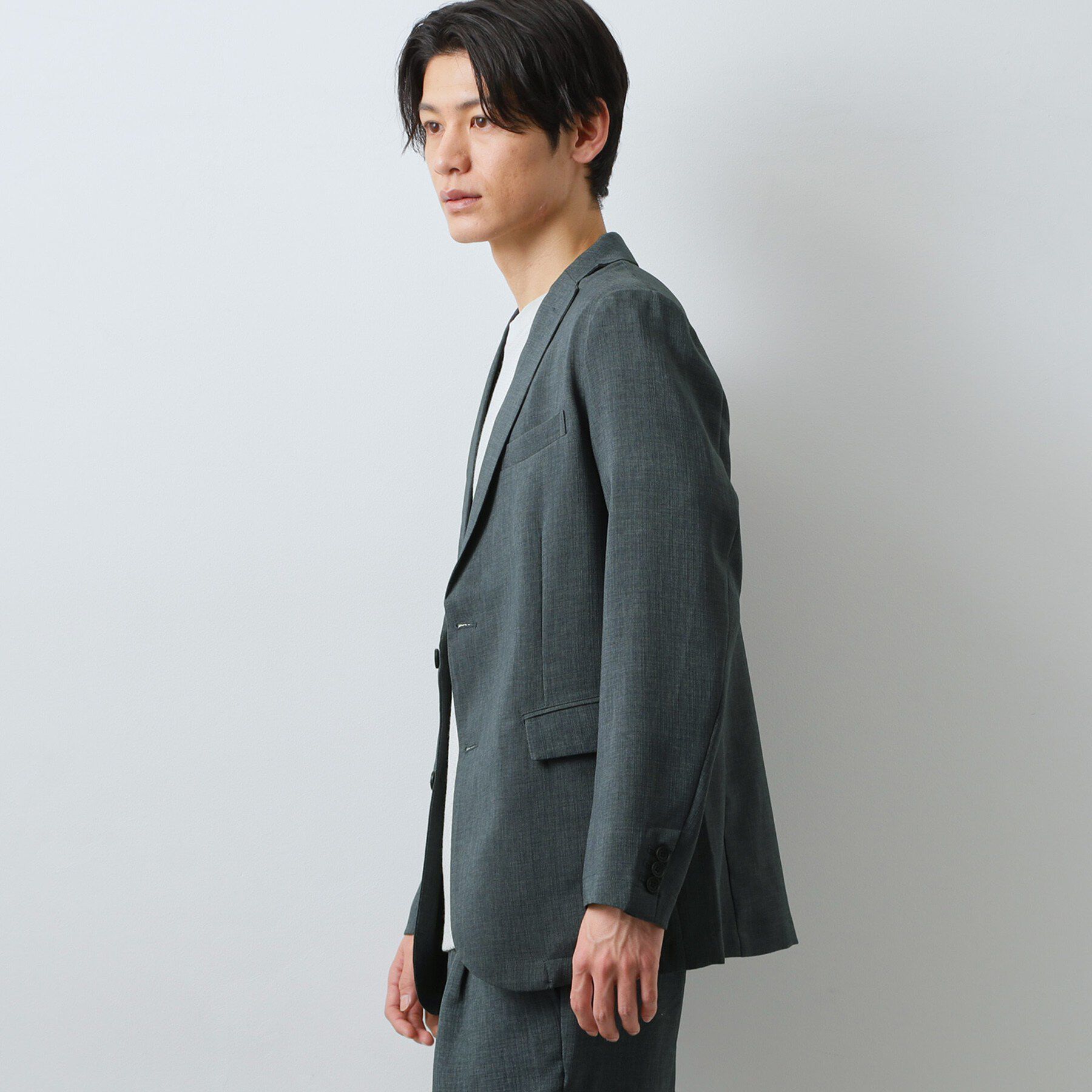THE SHOP TK「【LINO FINE】リネンライク テーラードジャケット UVカット/イージーケア/吸水速乾/洗濯機」|テーラードジャケット|