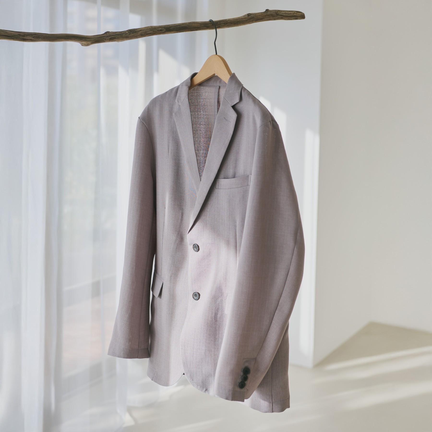 THE SHOP TK「【LINO FINE】リネンライク テーラードジャケット UVカット/イージーケア/吸水速乾/洗濯機」|テーラードジャケット|