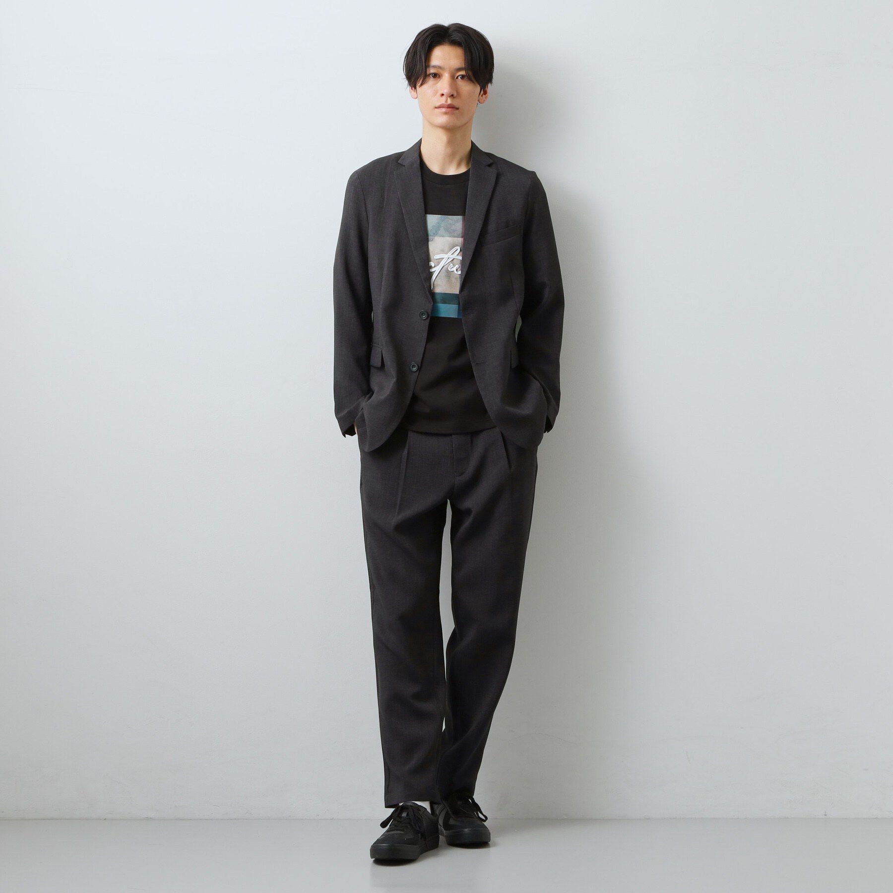 THE SHOP TK「【LINO FINE】リネンライク テーラードジャケット UVカット/イージーケア/吸水速乾/洗濯機」|テーラードジャケット|