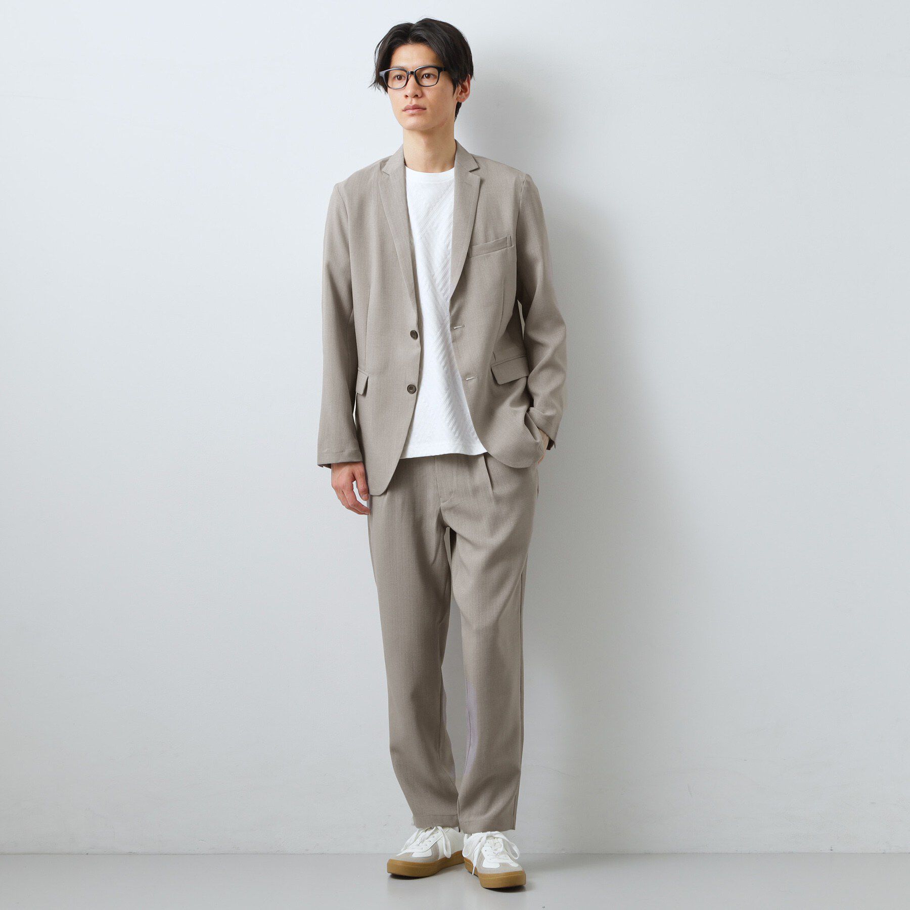 THE SHOP TK「【LINO FINE】リネンライク イージースラックス UVカット/イージーケア/吸水速乾/洗濯機O」|その他|