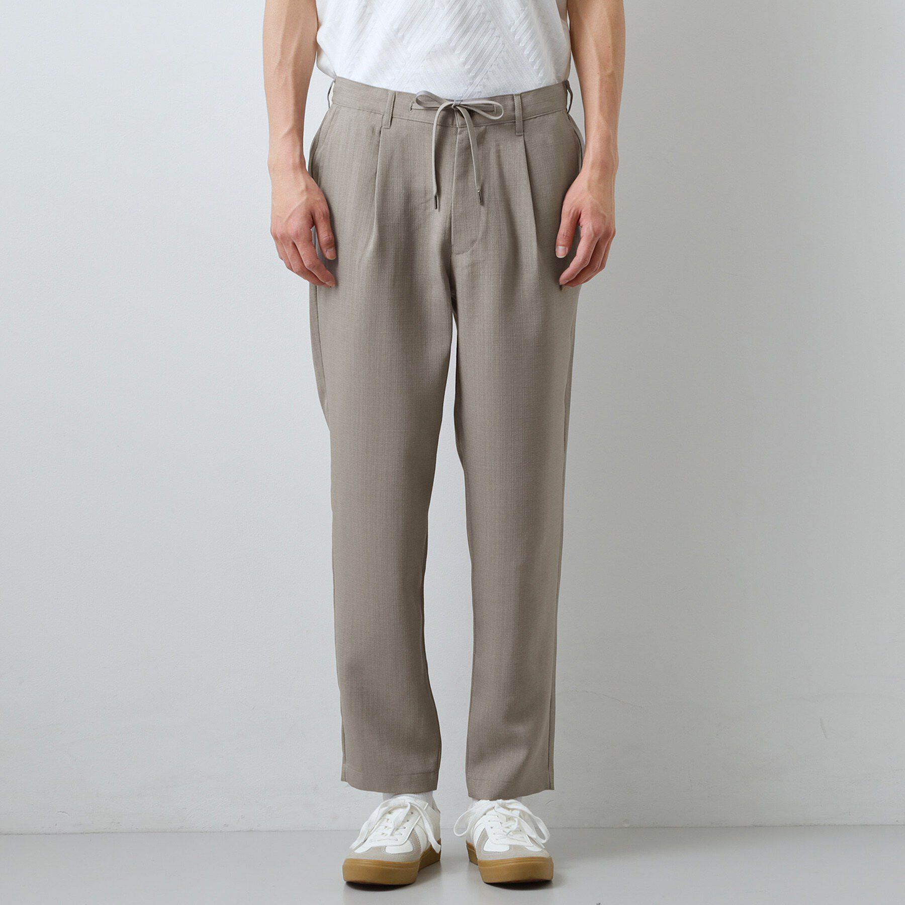 THE SHOP TK「【LINO FINE】リネンライク イージースラックス UVカット/イージーケア/吸水速乾/洗濯機O」|その他|