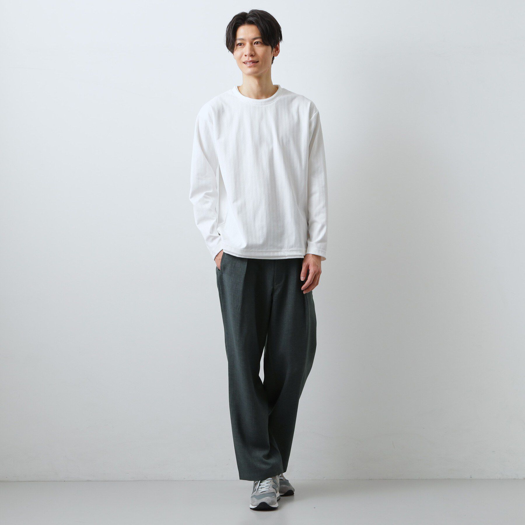 THE SHOP TK「【LINO FINE】リネンライク　ワイドイージーパンツ  UVカット/イージーケア/吸水速乾/洗濯」|その他|