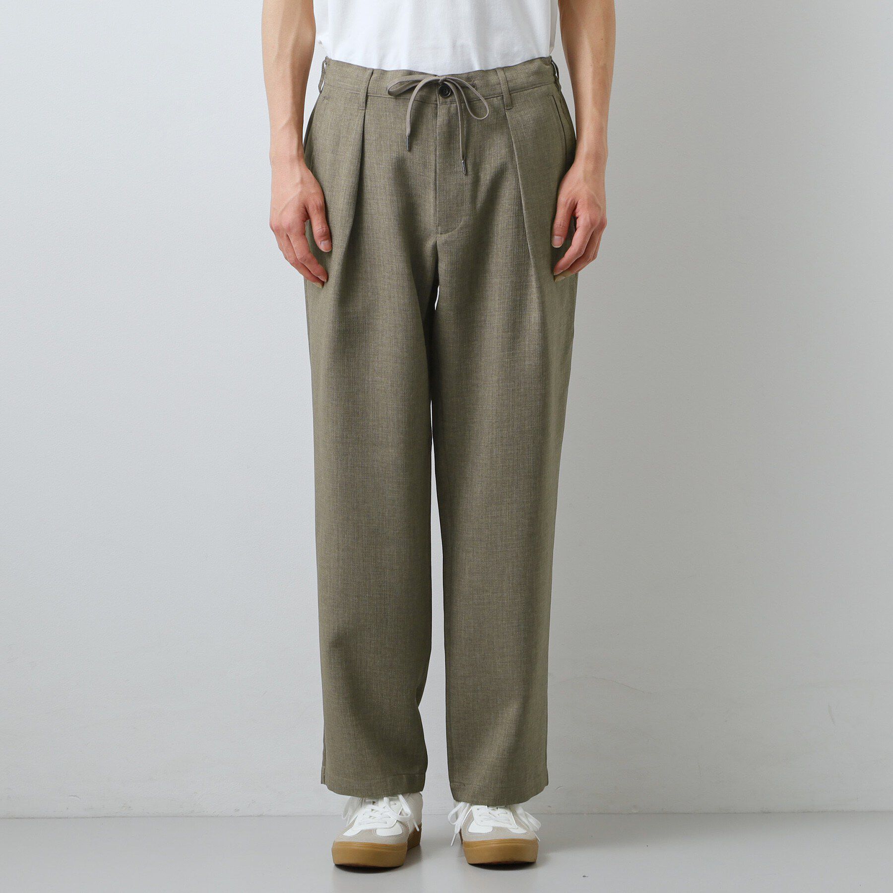 THE SHOP TK「【LINO FINE】リネンライク　ワイドイージーパンツ  UVカット/イージーケア/吸水速乾/洗濯」|その他|