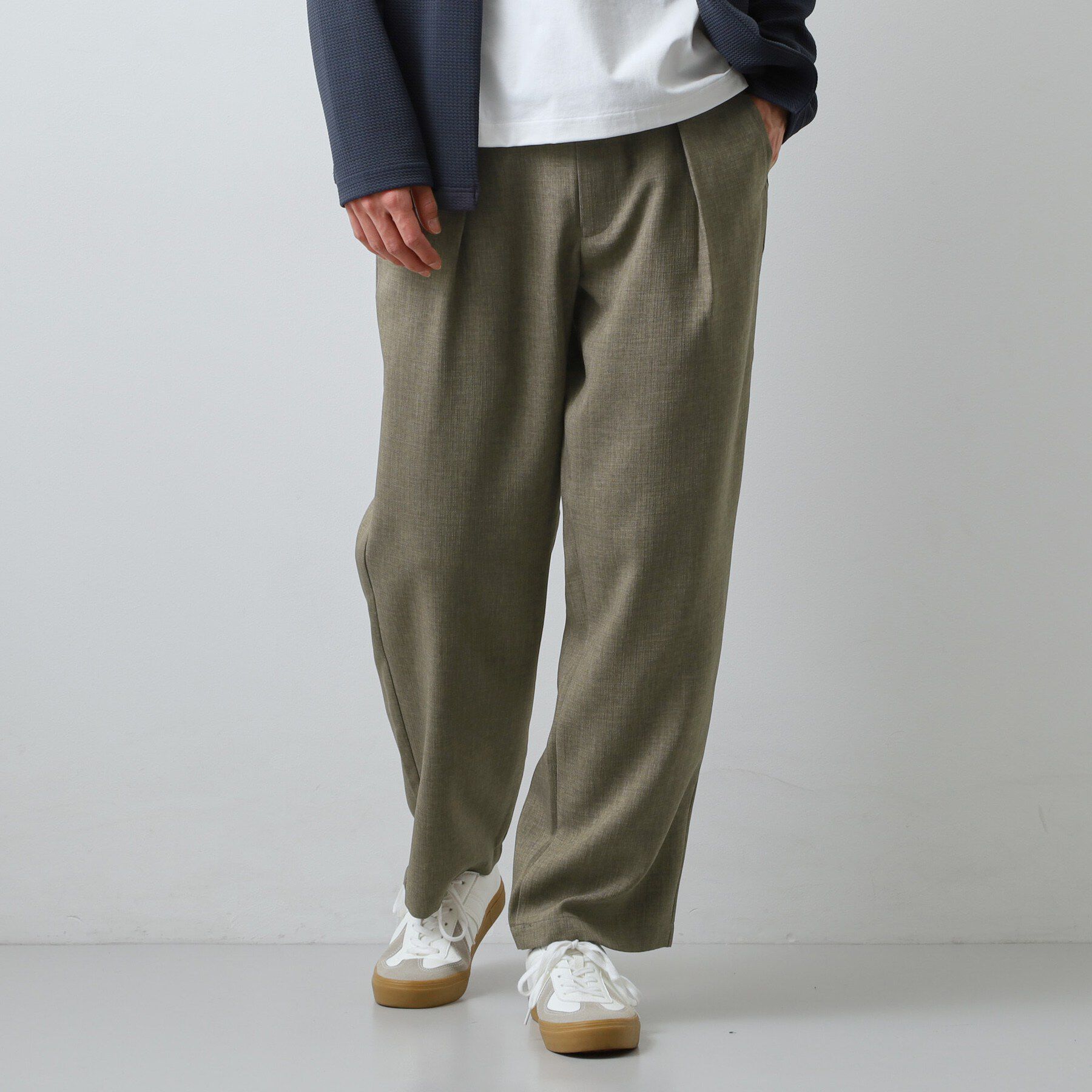 THE SHOP TK「【LINO FINE】リネンライク　ワイドイージーパンツ  UVカット/イージーケア/吸水速乾/洗濯」|その他|キャメルブラウン(0