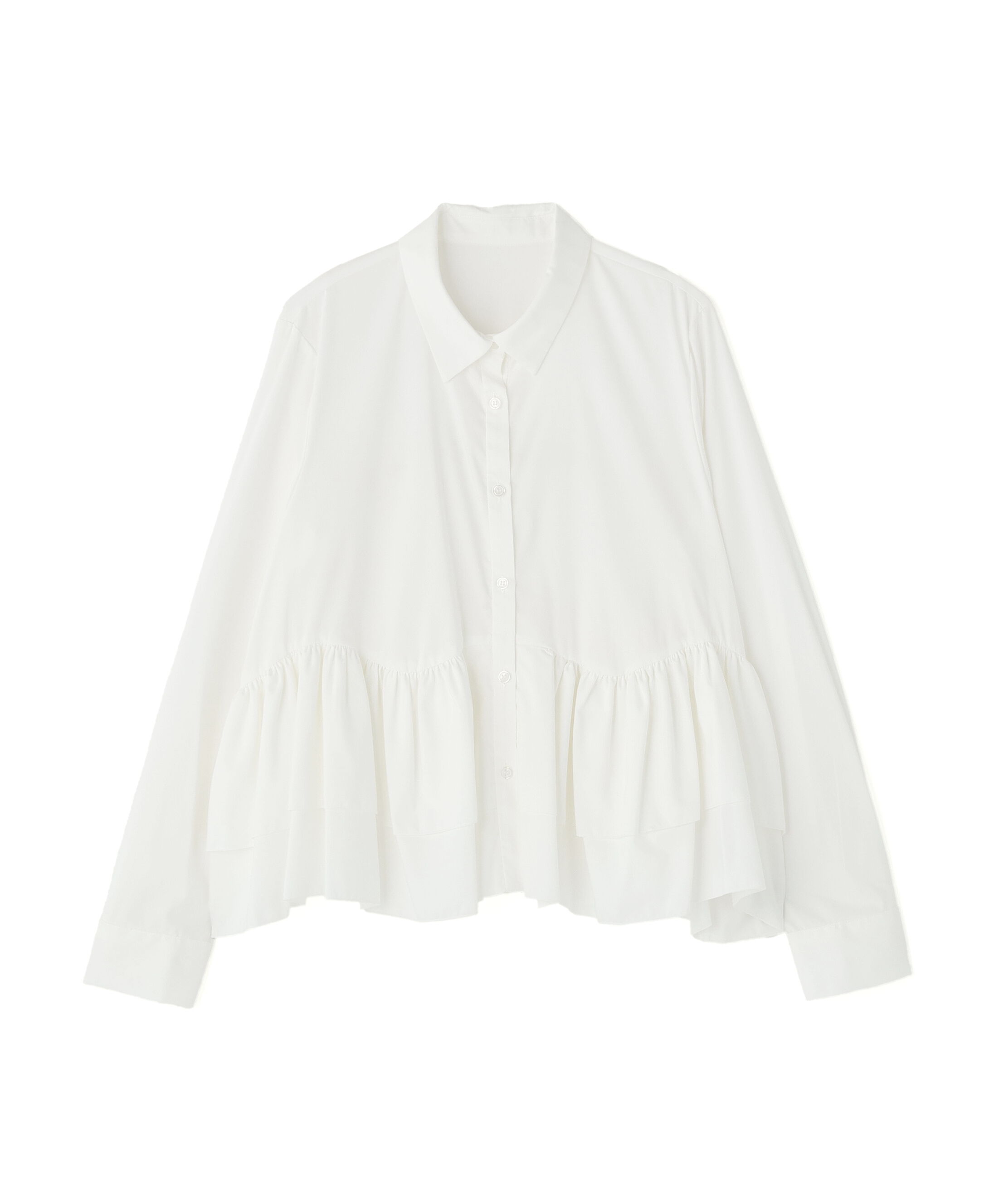  「ティアードフリルペプラムブラウス」|シャツ・ブラウス|