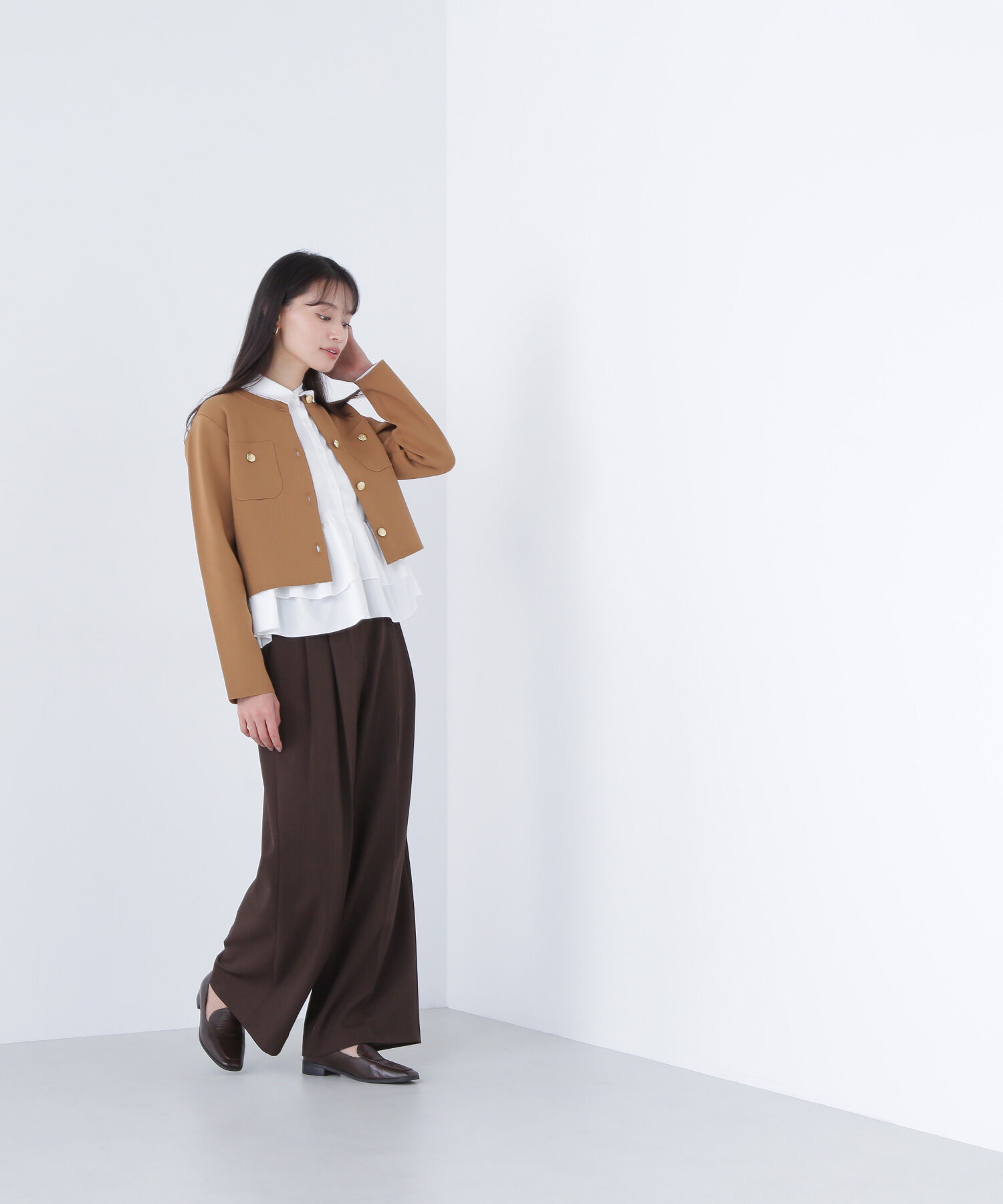  「ティアードフリルペプラムブラウス」|シャツ・ブラウス|