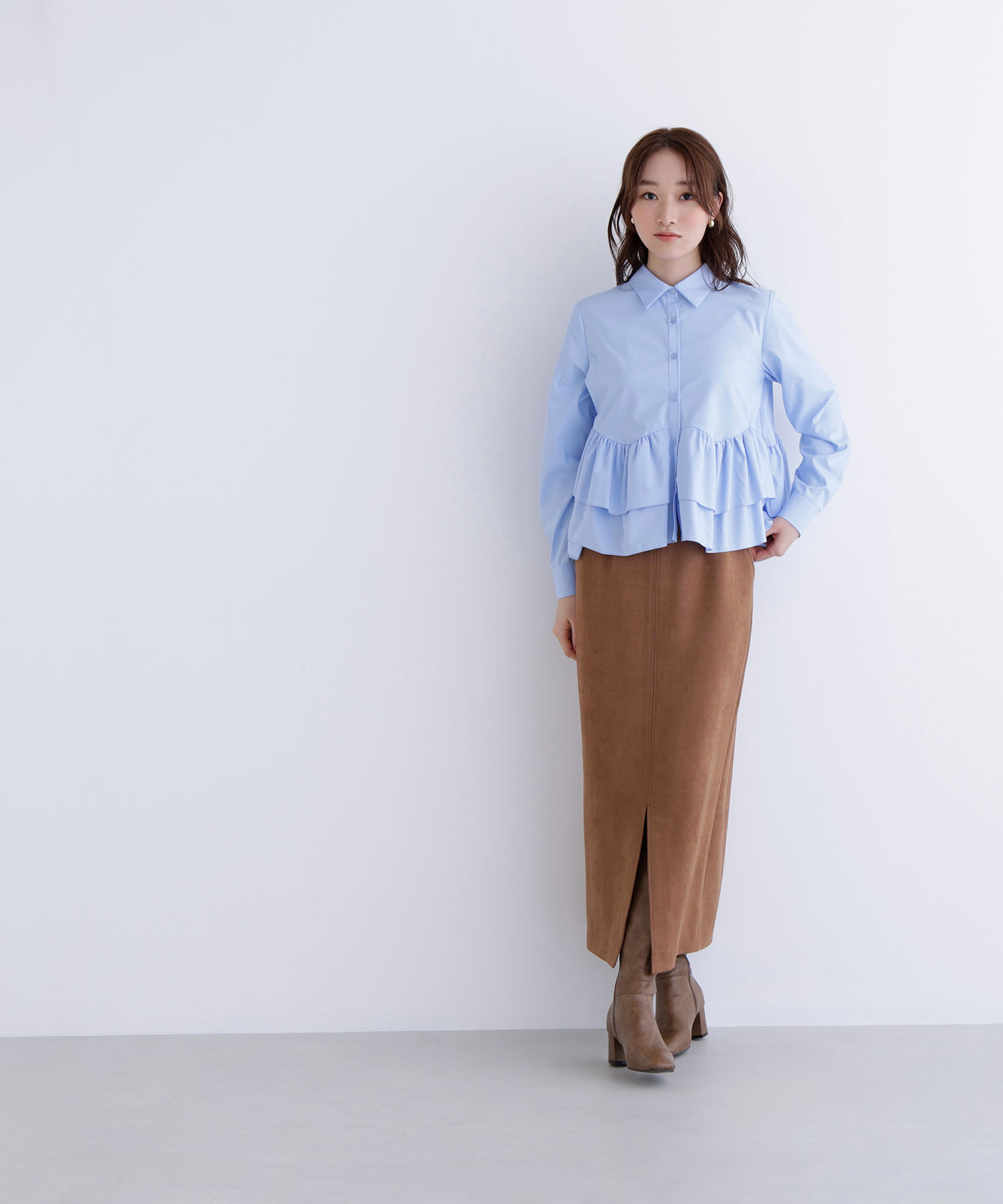  「ティアードフリルペプラムブラウス」|シャツ・ブラウス|