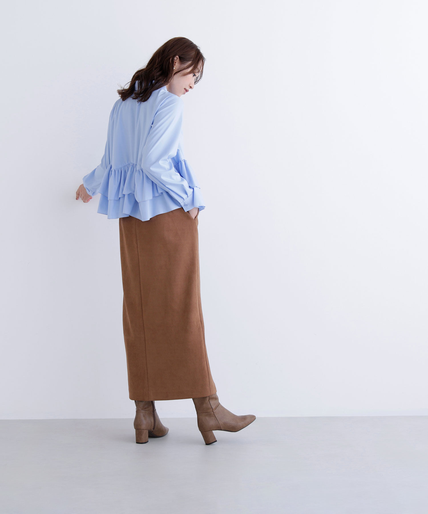  「ティアードフリルペプラムブラウス」|シャツ・ブラウス|