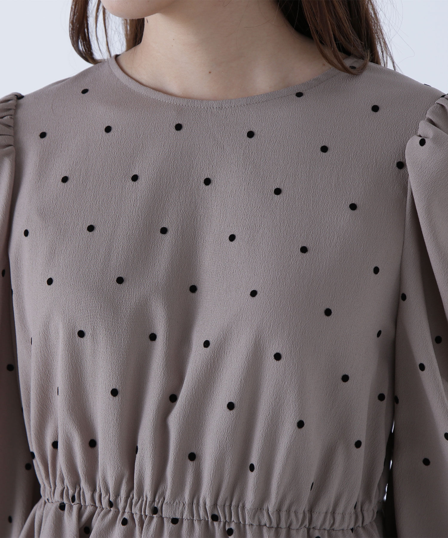  「フロッキードットペプラムブラウス」|シャツ・ブラウス|