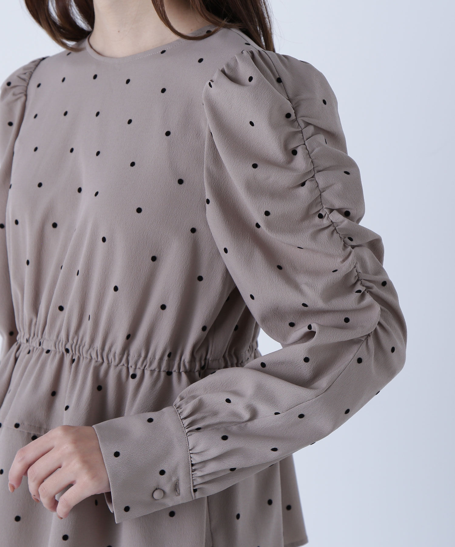  「フロッキードットペプラムブラウス」|シャツ・ブラウス|