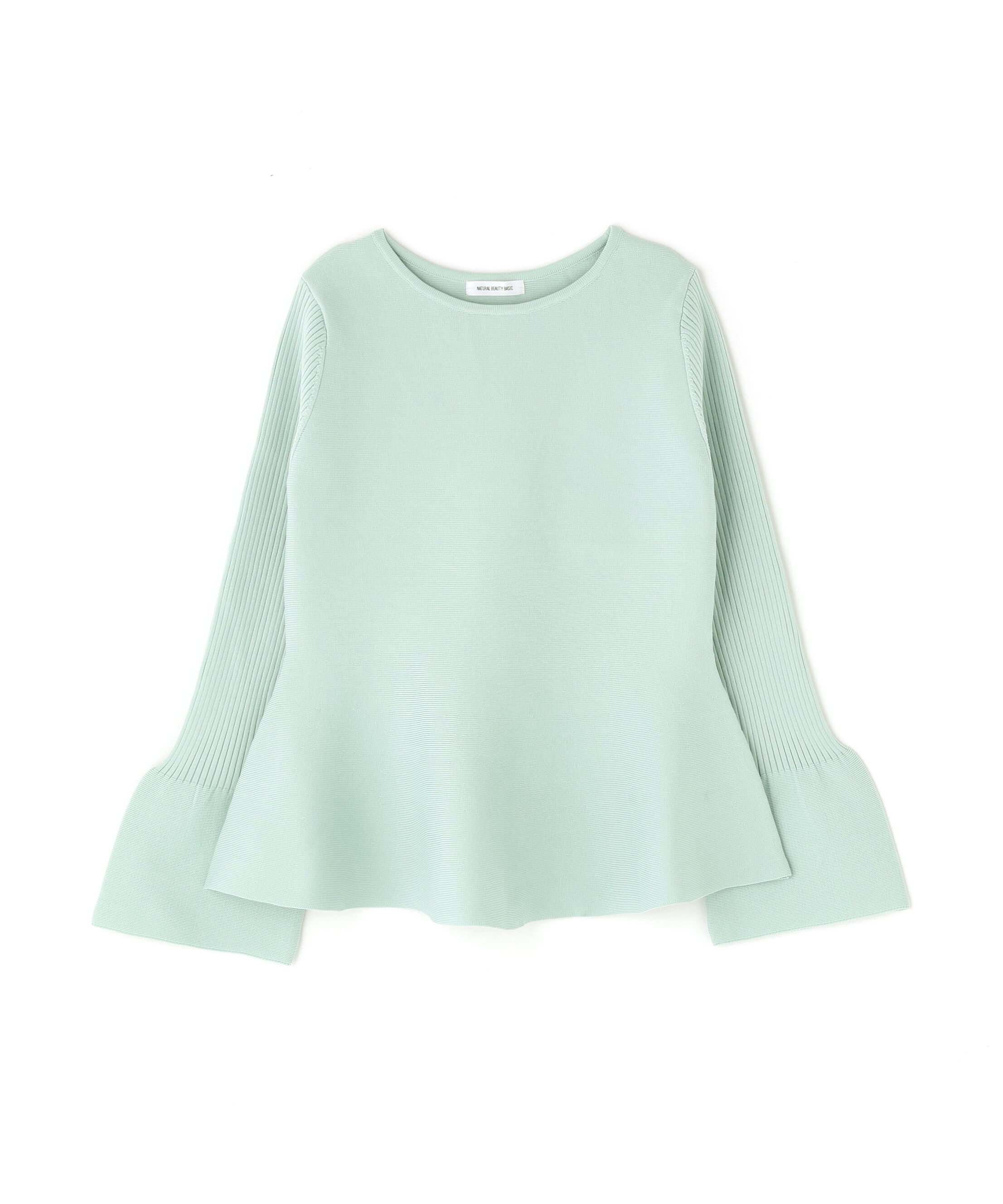  「ベルスリーブペプラムニット」|ニット・セーター|