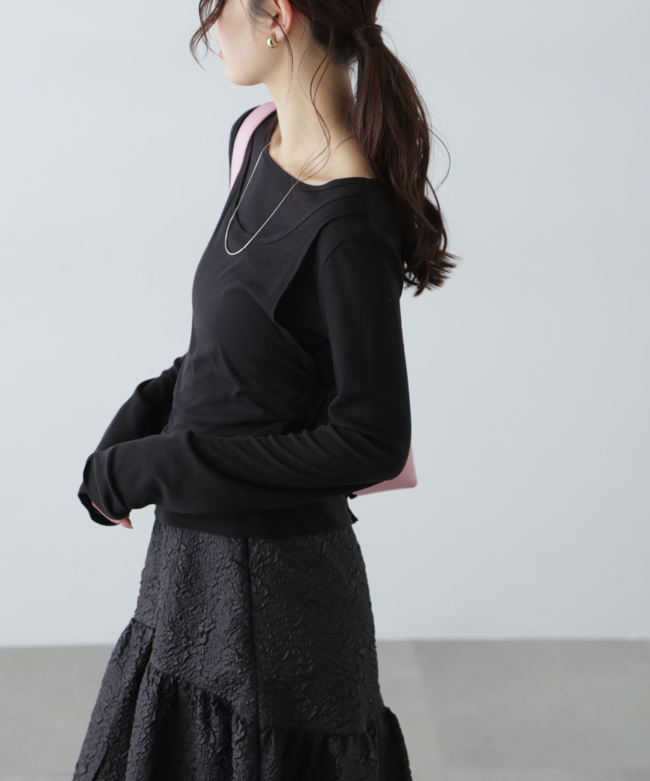  「シアーテレコレイヤードカットソー」|Tシャツ・カットソー|