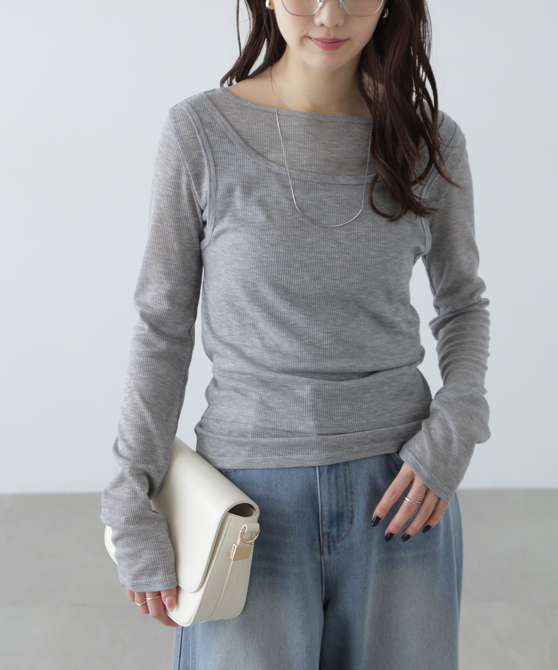  「シアーテレコレイヤードカットソー」|Tシャツ・カットソー|