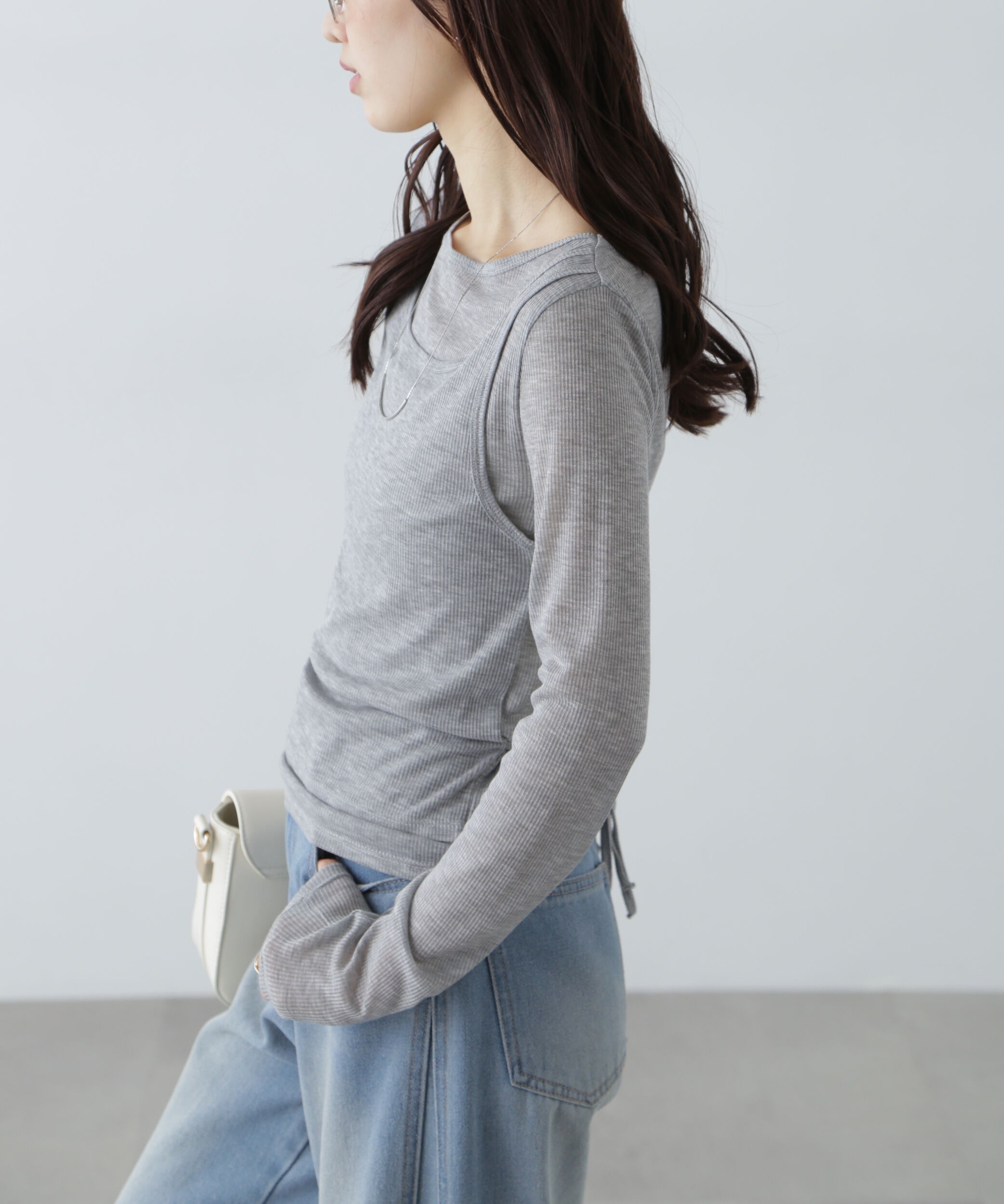  「シアーテレコレイヤードカットソー」|Tシャツ・カットソー|