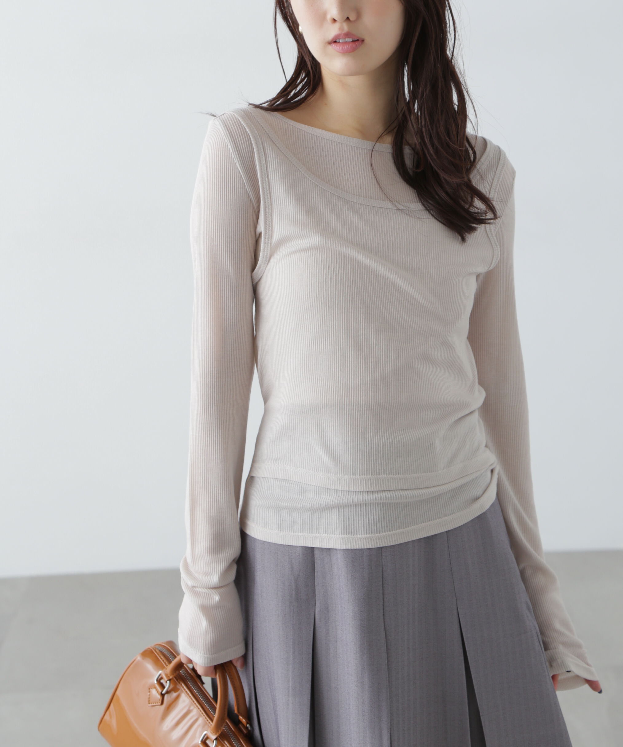  「シアーテレコレイヤードカットソー」|Tシャツ・カットソー|