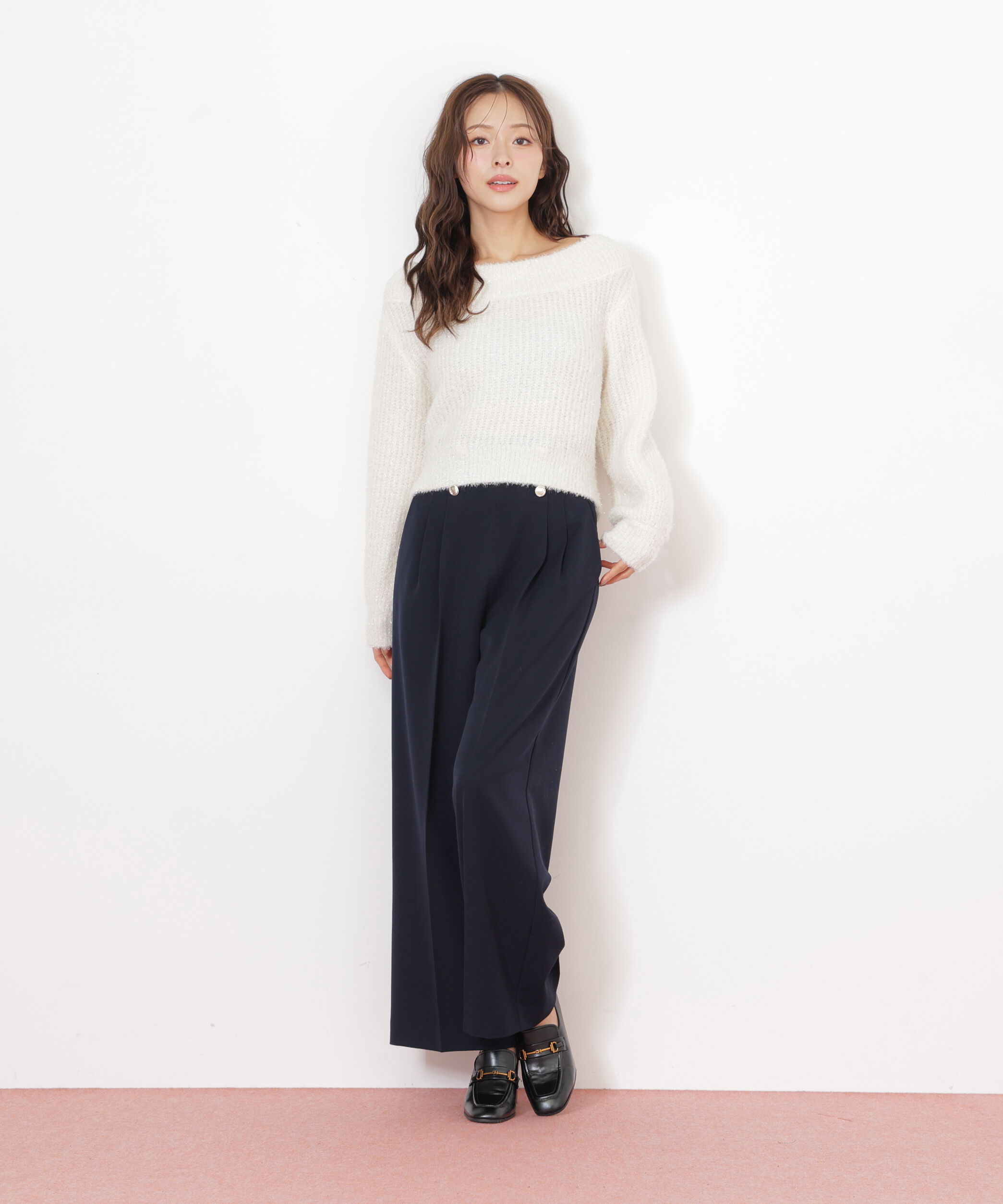  「メタル釦ストレートイージーパンツ」|その他|