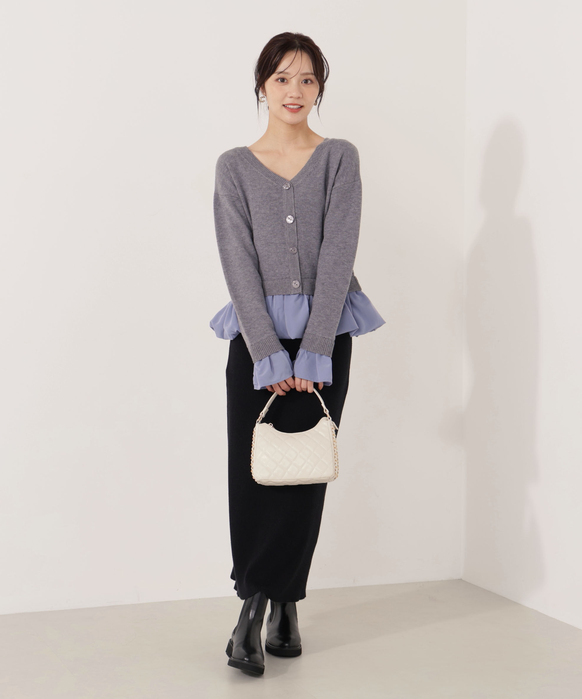PROPORTION BODY DRESSING「＜ウォッシャブル＞バルーンペプラムニット 25AW」|ニット・セーター|