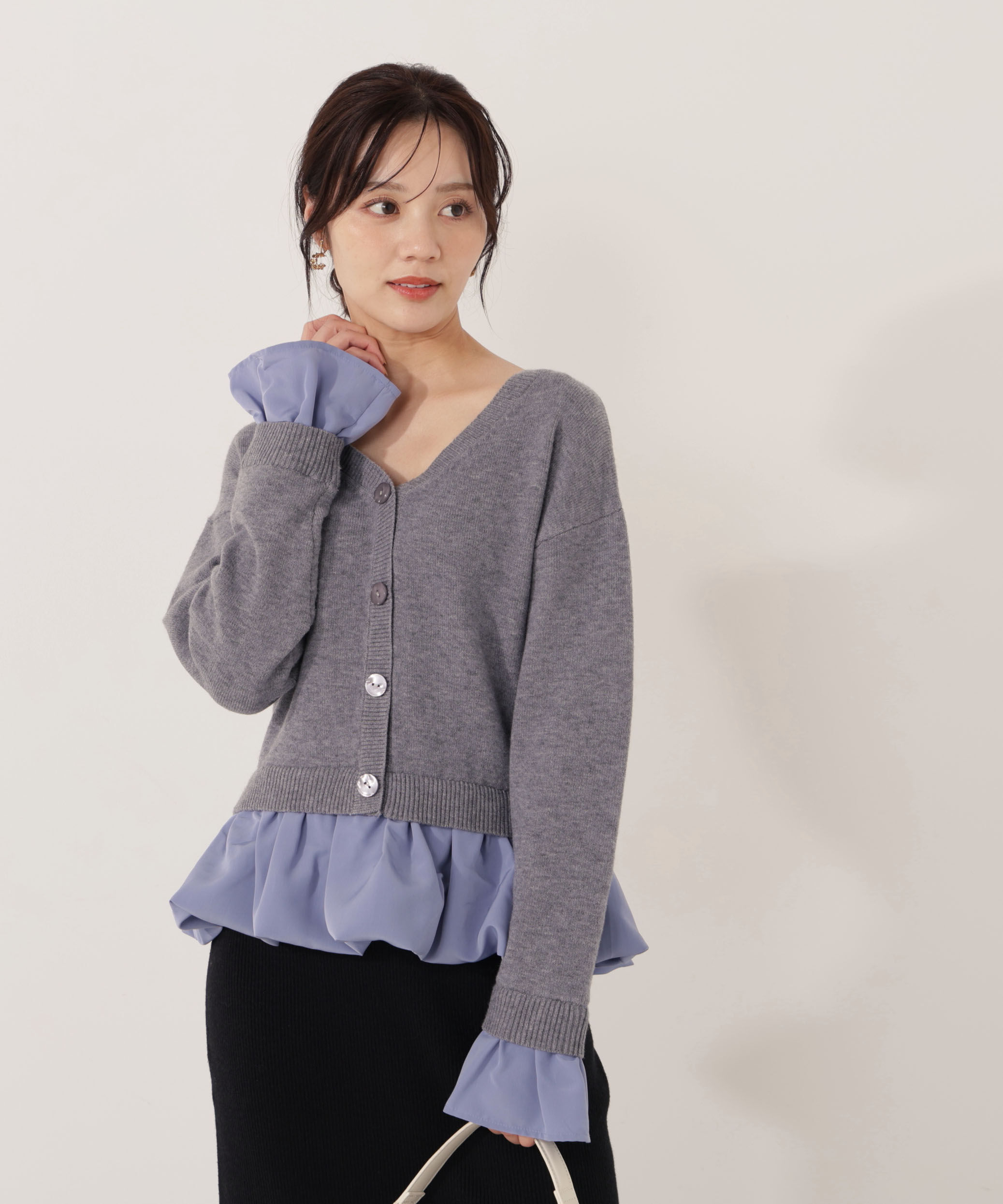 PROPORTION BODY DRESSING「＜ウォッシャブル＞バルーンペプラムニット 25AW」|ニット・セーター|