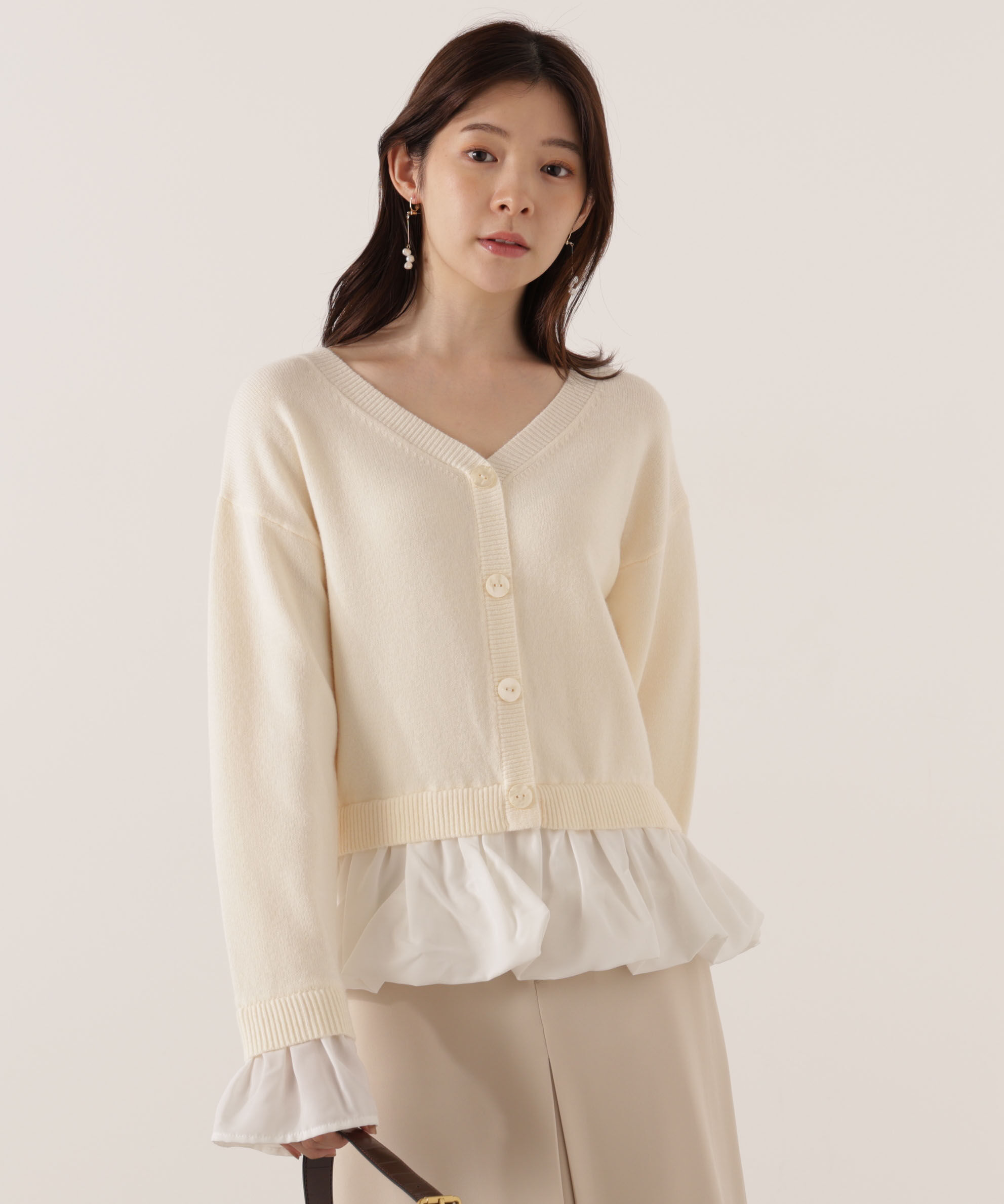 PROPORTION BODY DRESSING「＜ウォッシャブル＞バルーンペプラムニット 25AW」|ニット・セーター|