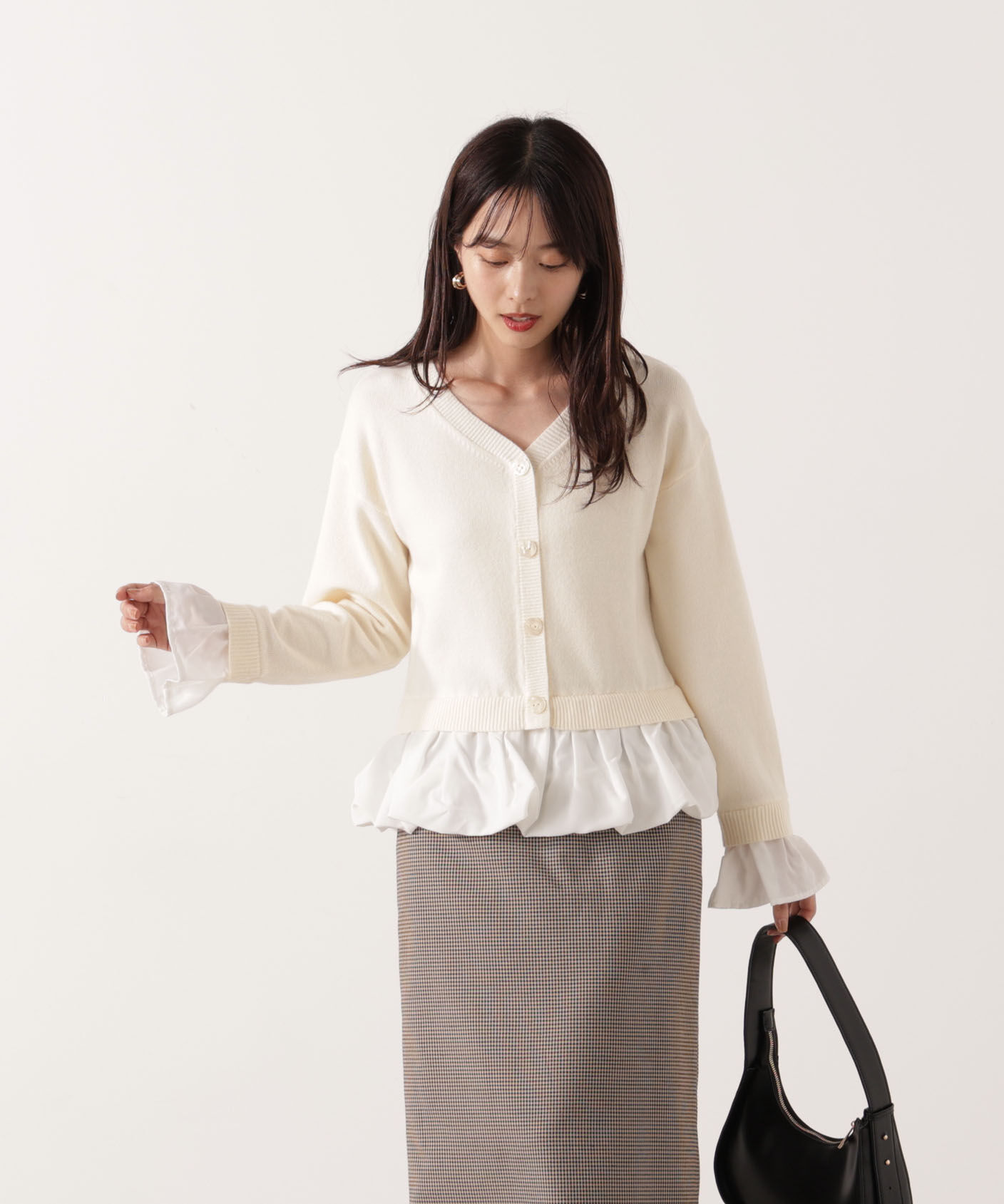 PROPORTION BODY DRESSING「＜ウォッシャブル＞バルーンペプラムニット 25AW」|ニット・セーター|