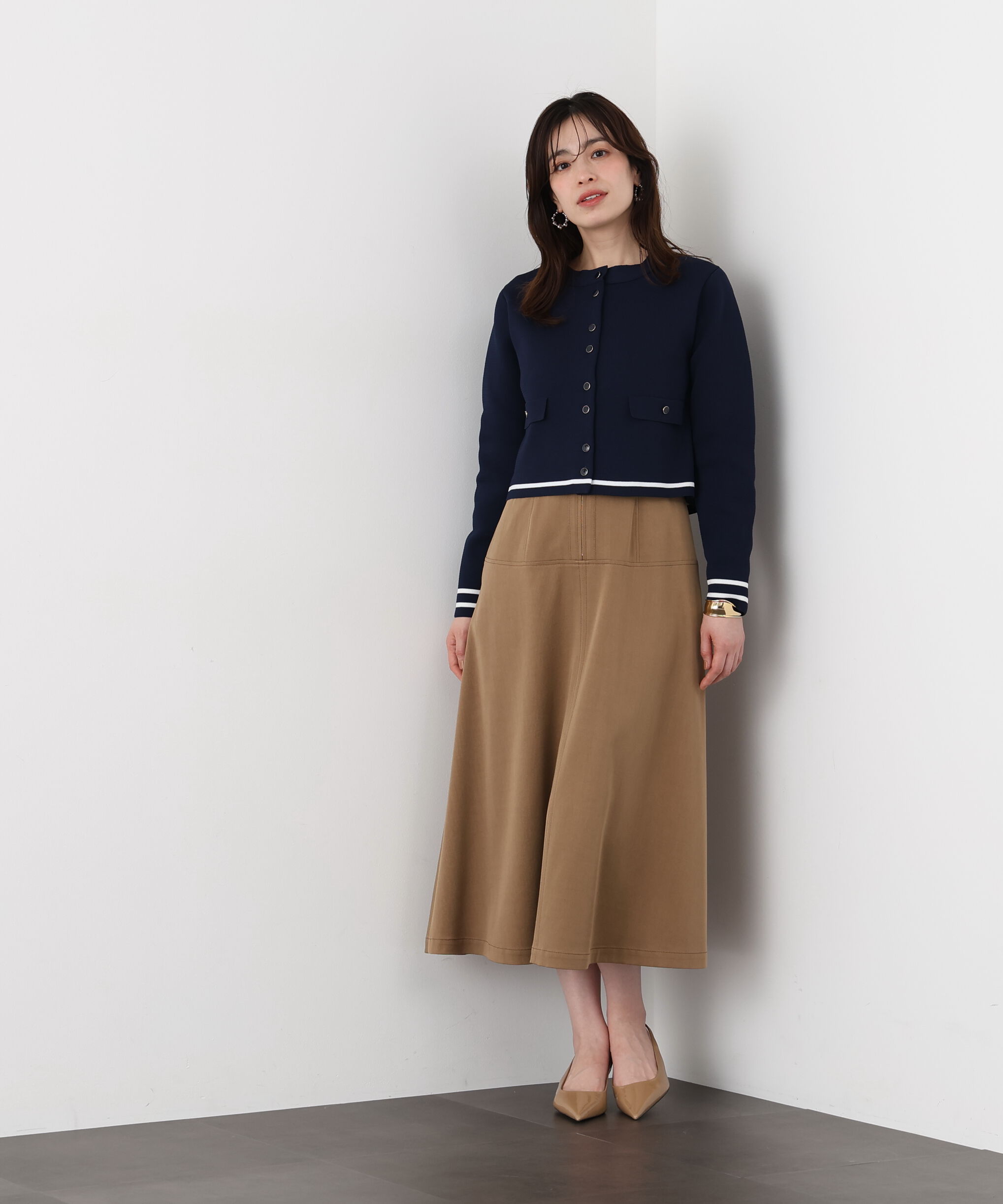  「フロントファスナーデニムワンピース」|ワンピース|