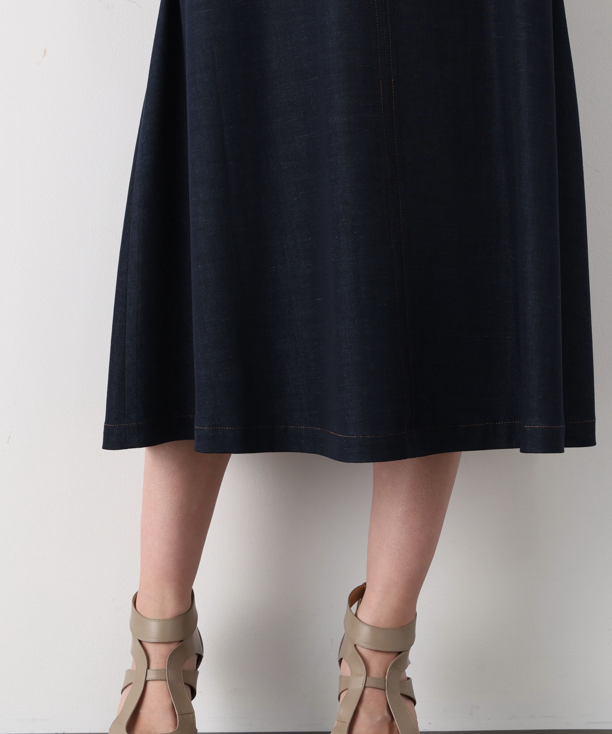  「フロントファスナーデニムワンピース」|ワンピース|