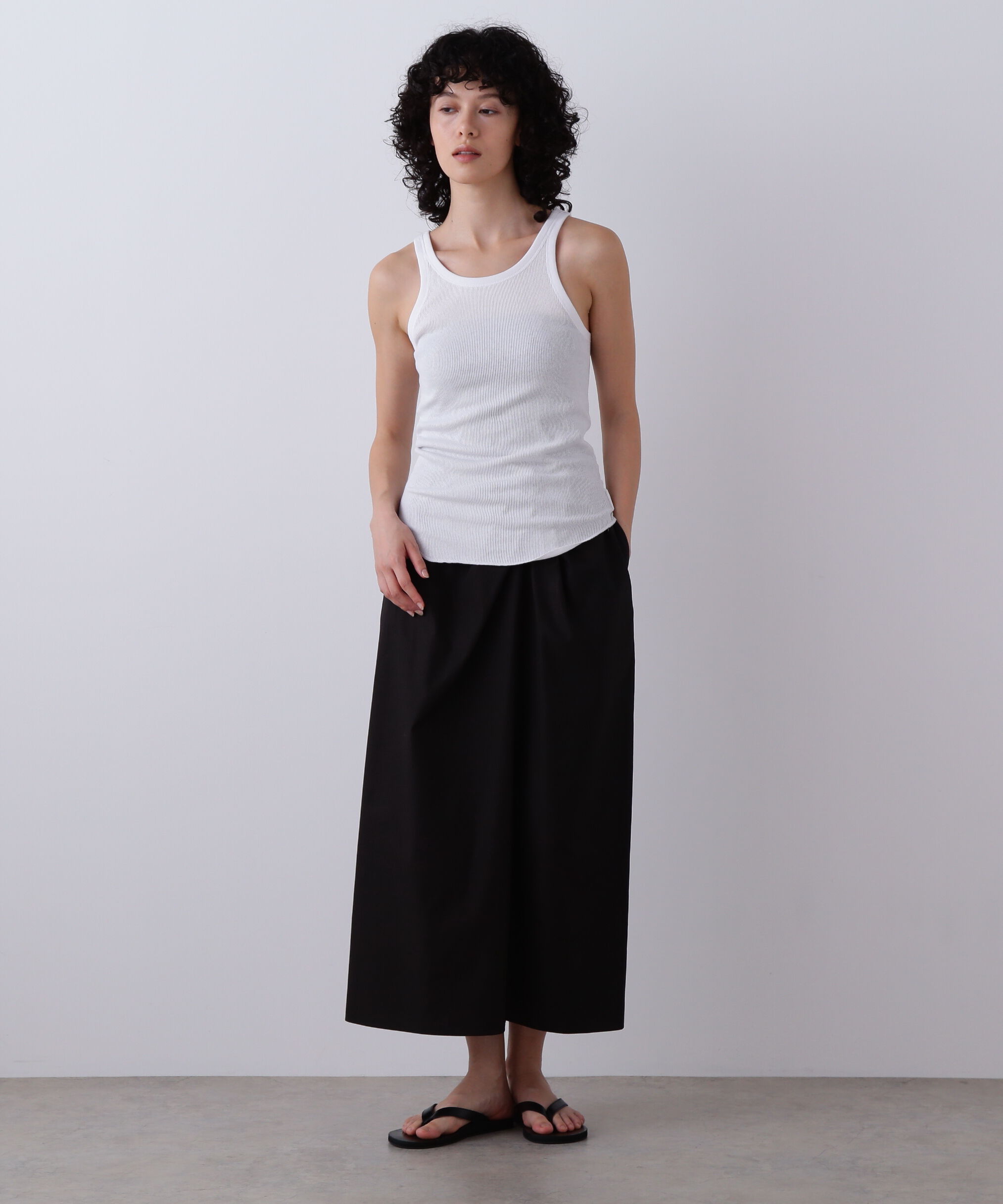 YLEVE 「YLEVE / FINX COTTON WEATHER SKIRT」|スカート|ブラック