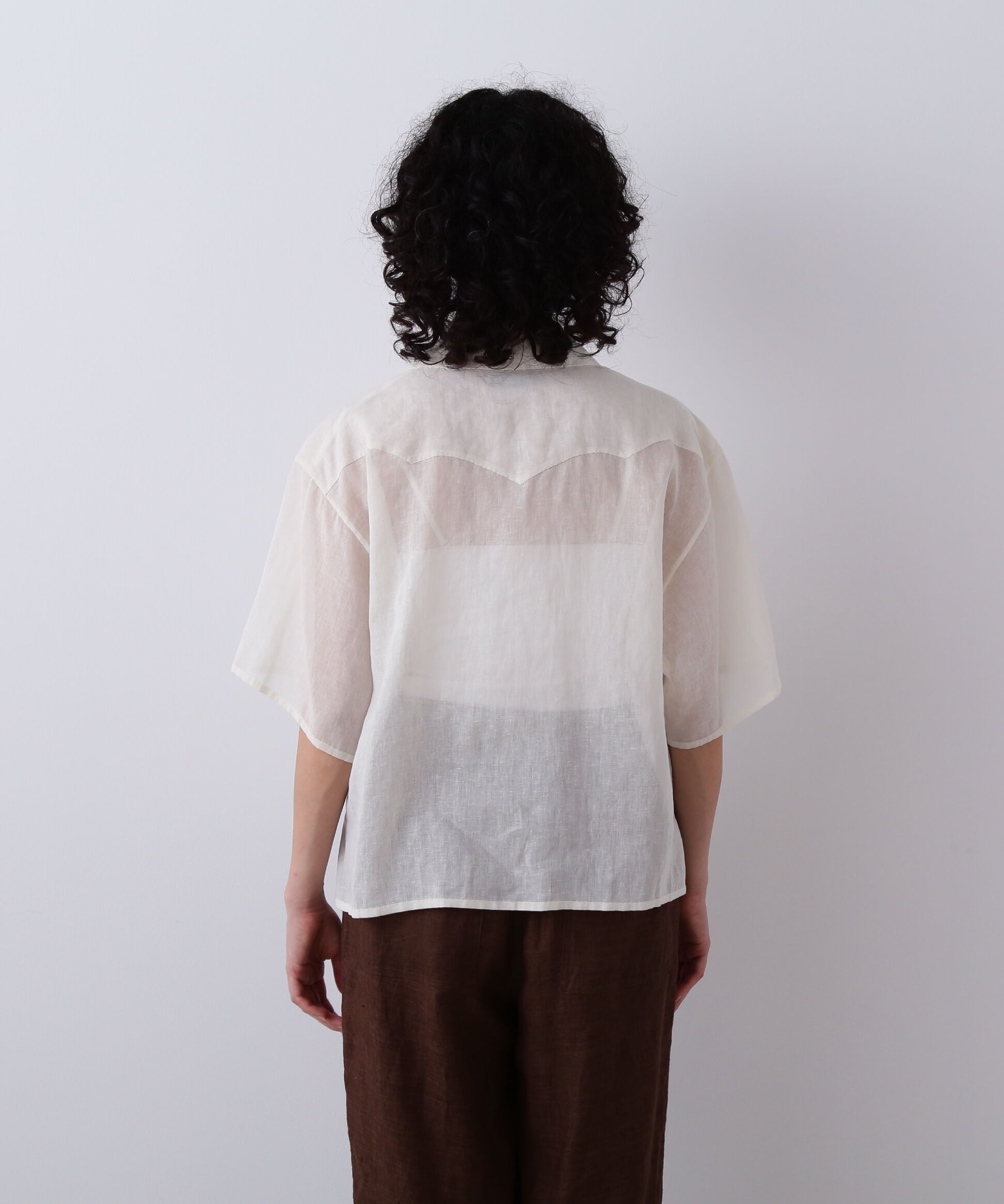 YLEVE 「YLEVE / COTTON RAMIE VOILE HAND STITCH SHIRT」|シャツ・ブラウス|