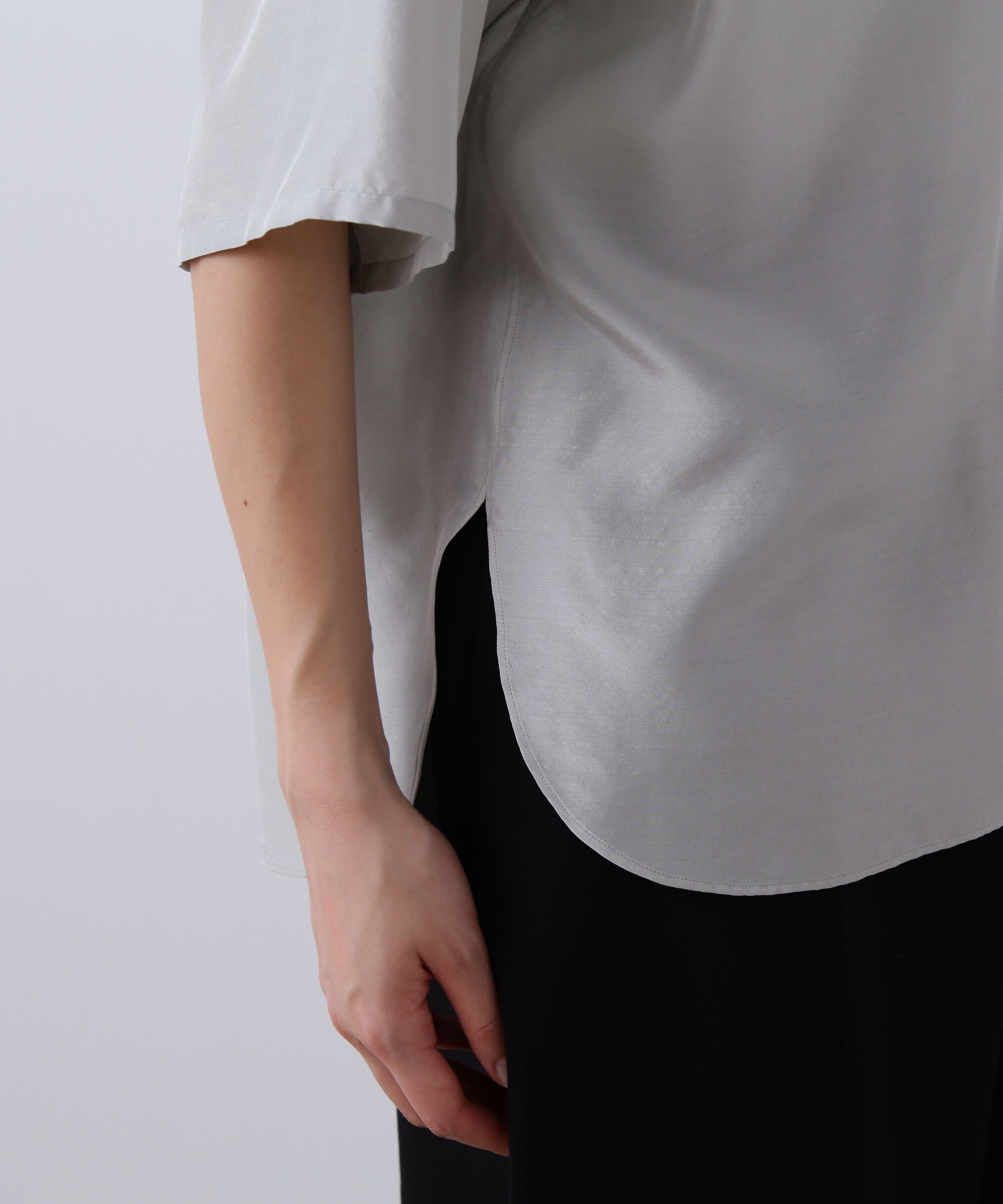 YLEVE 「YLEVE / SILK HABUTAE SHORT SLEEVE SHIRT」|シャツ・ブラウス|