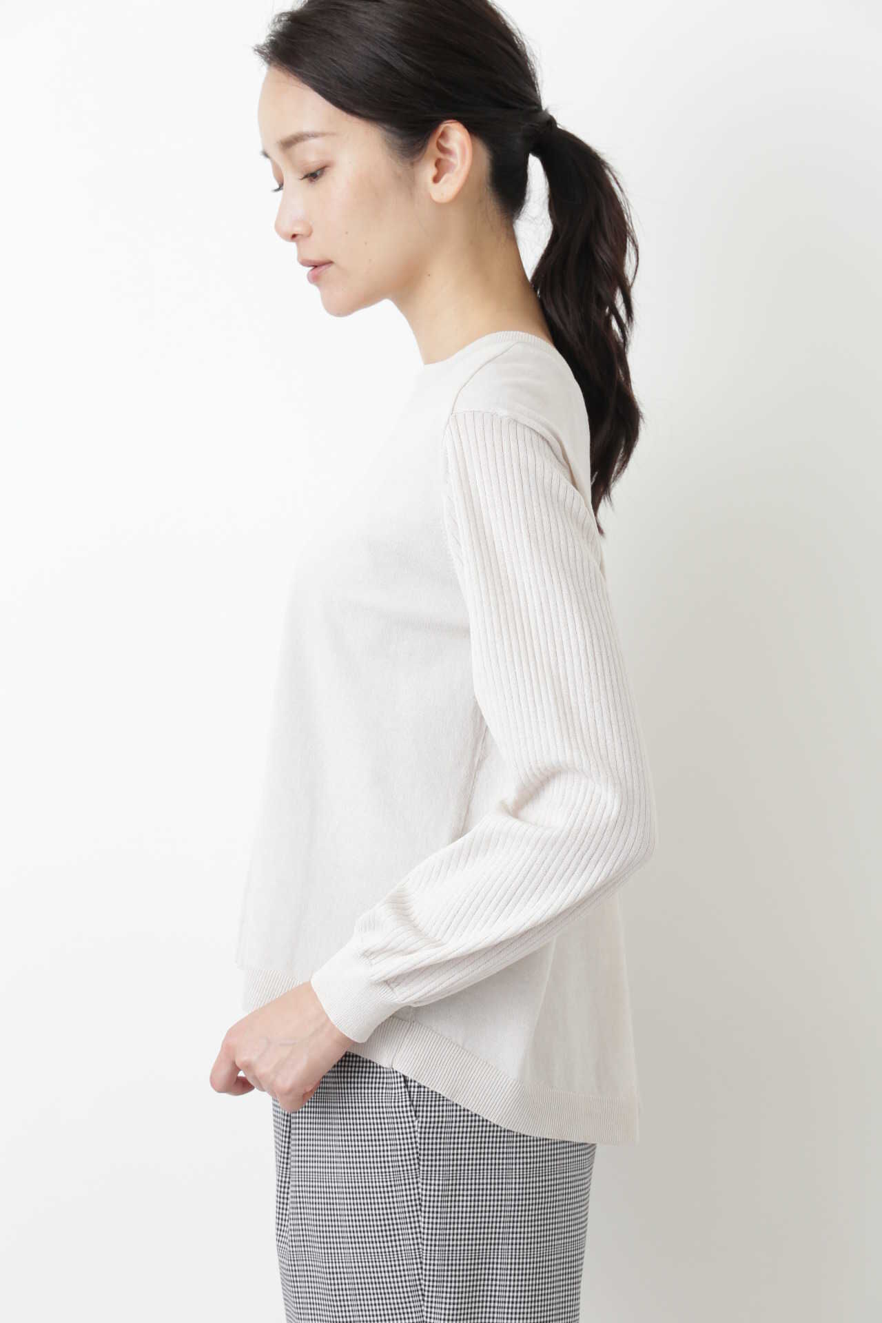  「ハイゲージリヨセル混プルオーバーニット」|ニット・セーター|