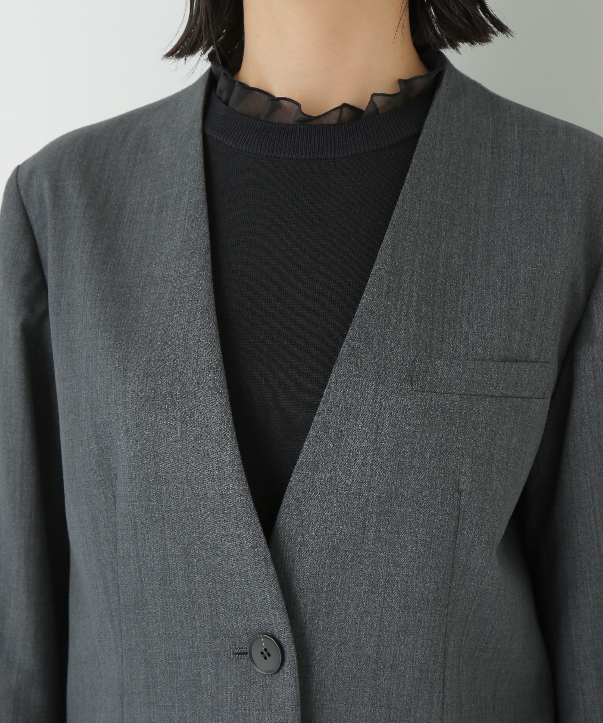  「◆Ｖネックノーカラージャケット」|その他|