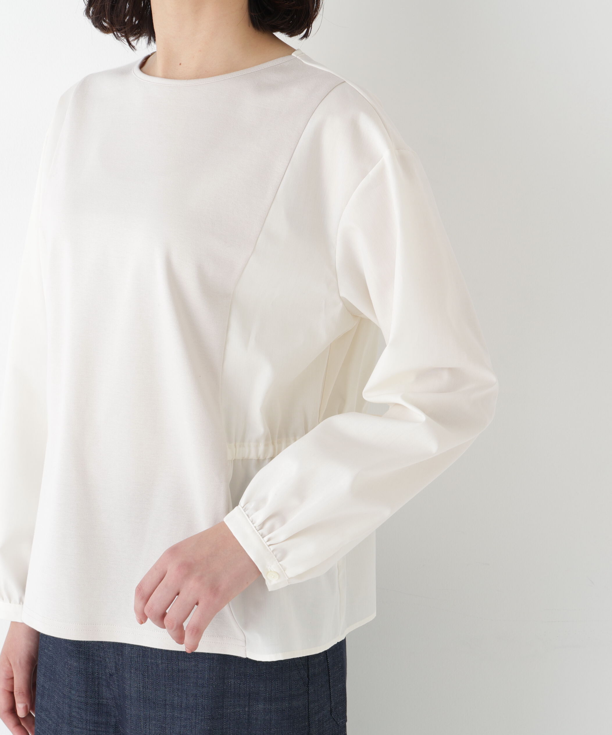  「◆《ウォッシャブル》ドッキングドロストカットソー」|Tシャツ・カットソー|