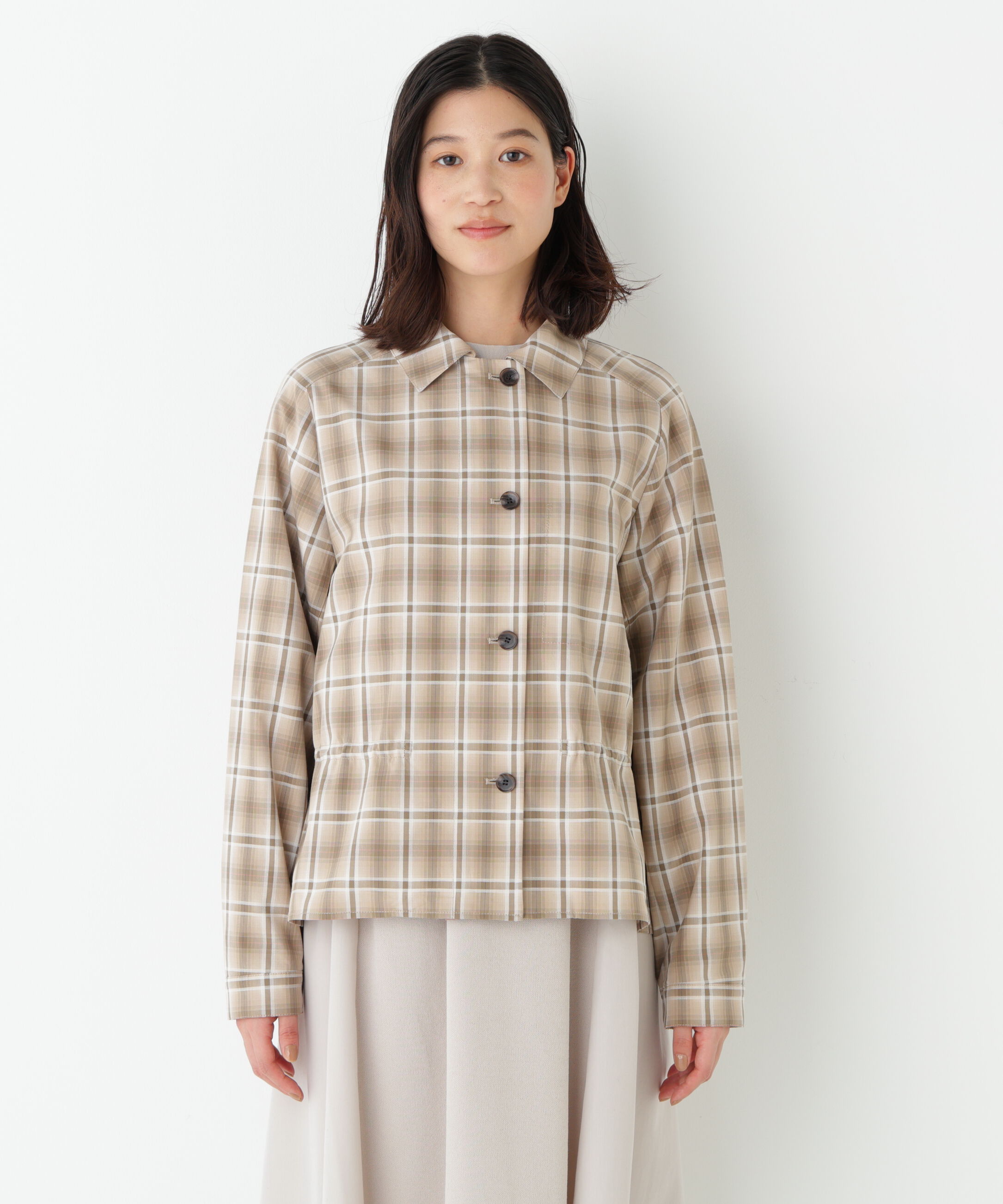  「◆先染めチェックブルゾン」|ブルゾン・スタジャン|