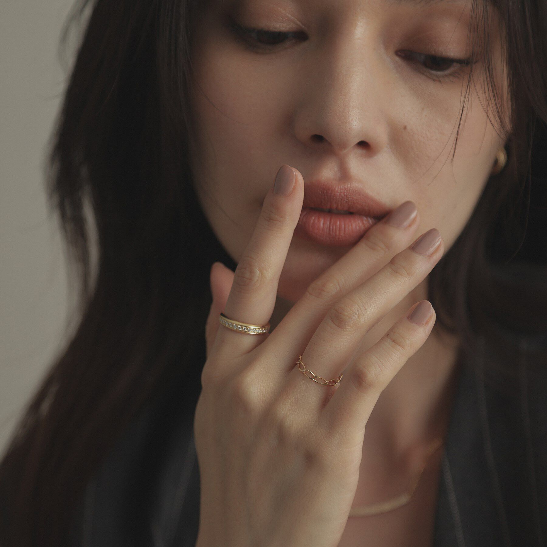 COCOSHNIK「K18ダイヤモンド アングルド リング」|リング|