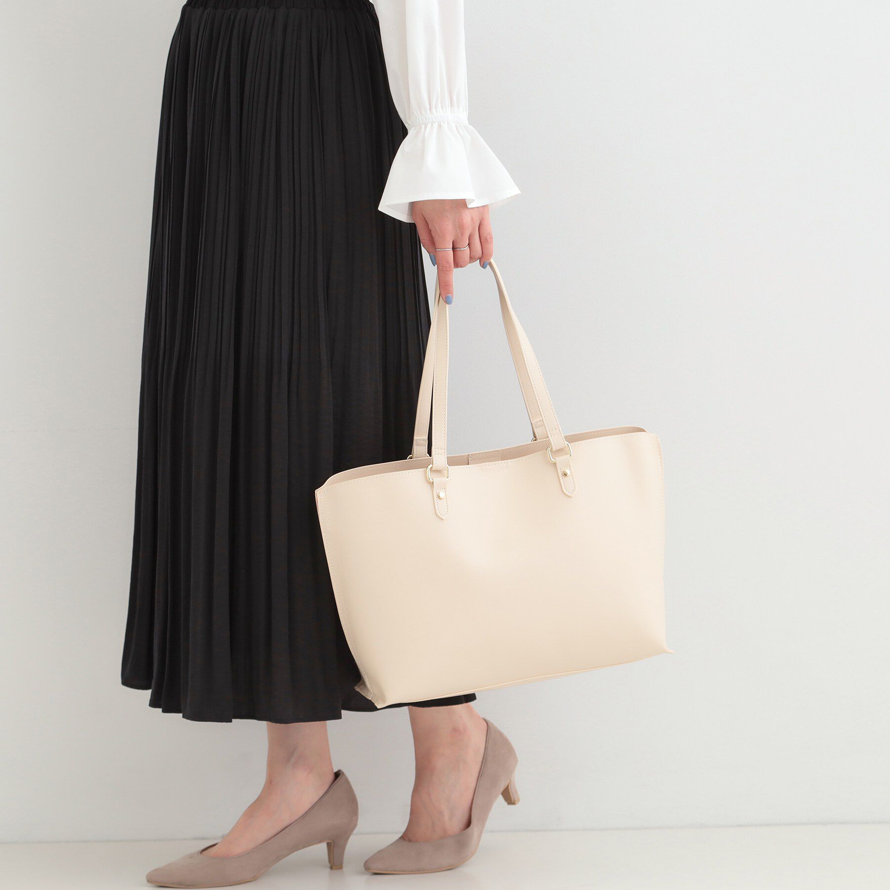 SHOO･LA･RUE「【A4】サイド配色トートバッグ」|トートバッグ|