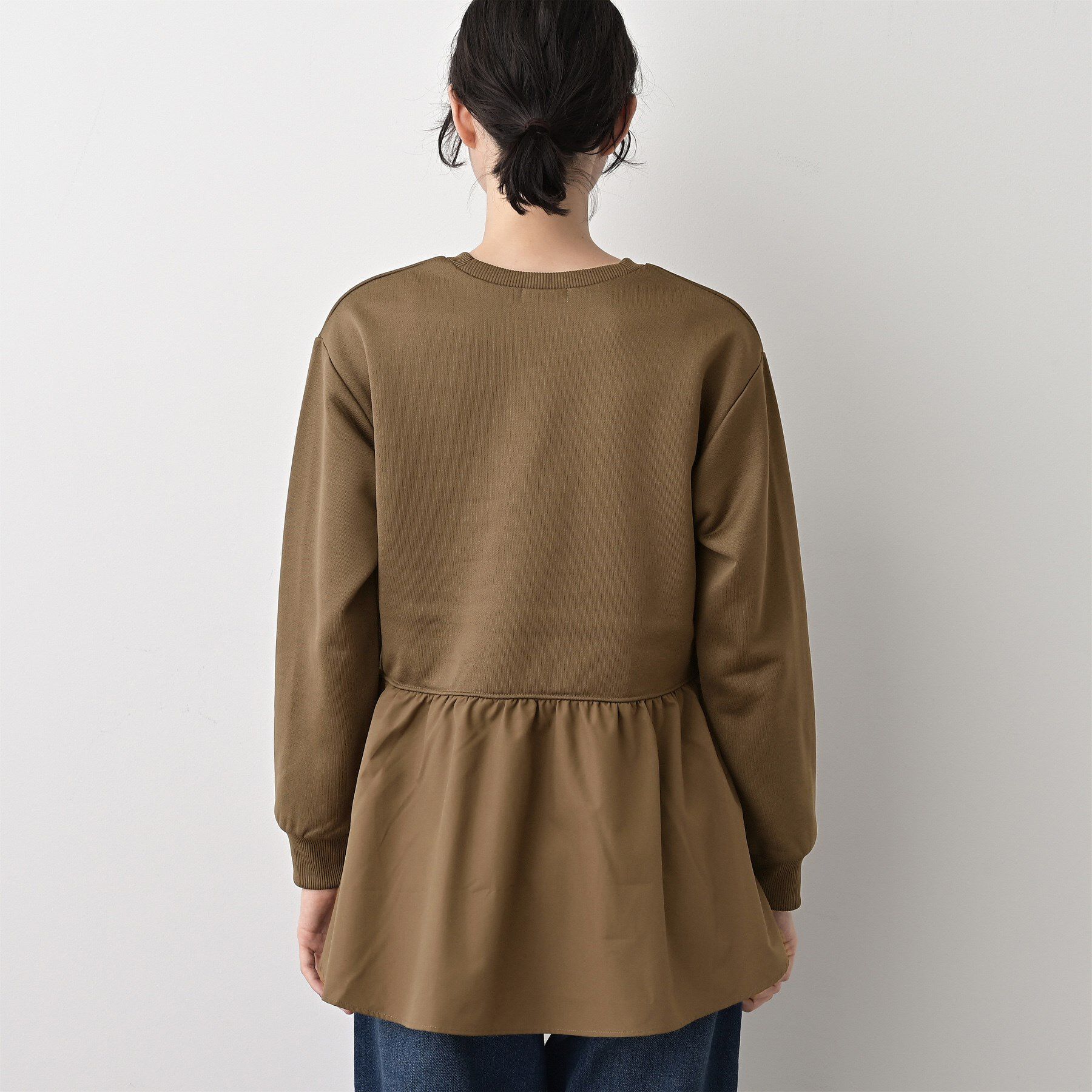 Dessin「【体型カバー/洗える】ペプラムスウェット」|Tシャツ・カットソー|