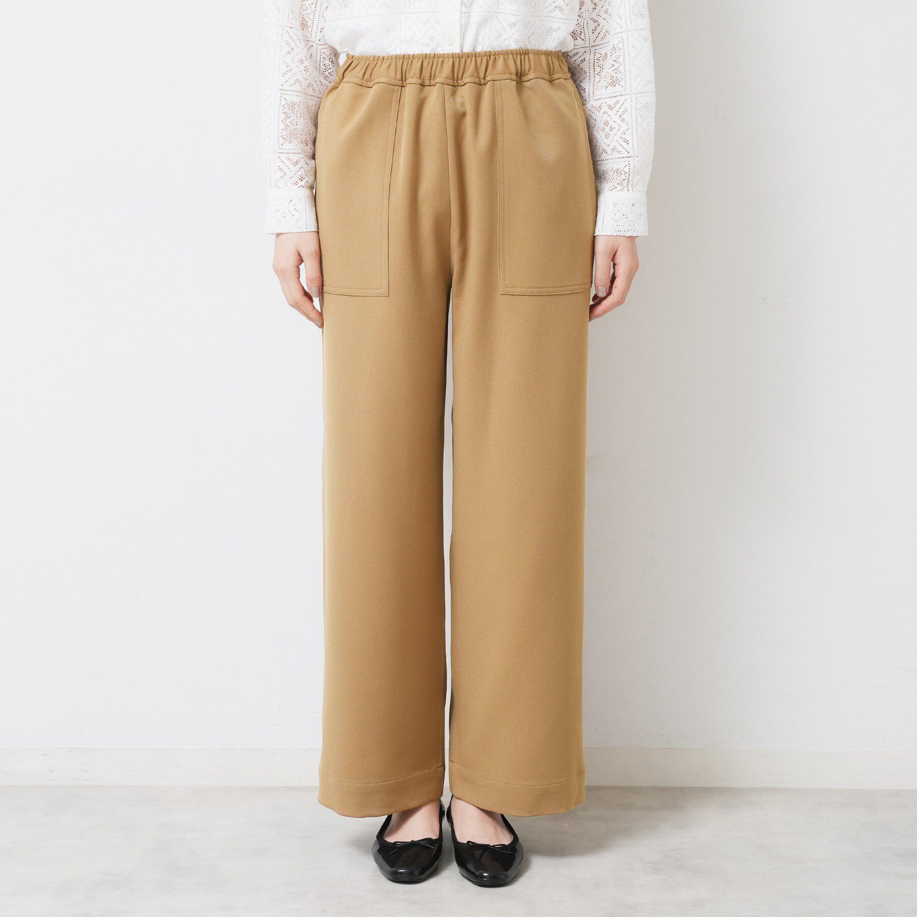 Dessin「【ウエストゴム/洗える】ツイルセミワイドパンツ」|その他|
