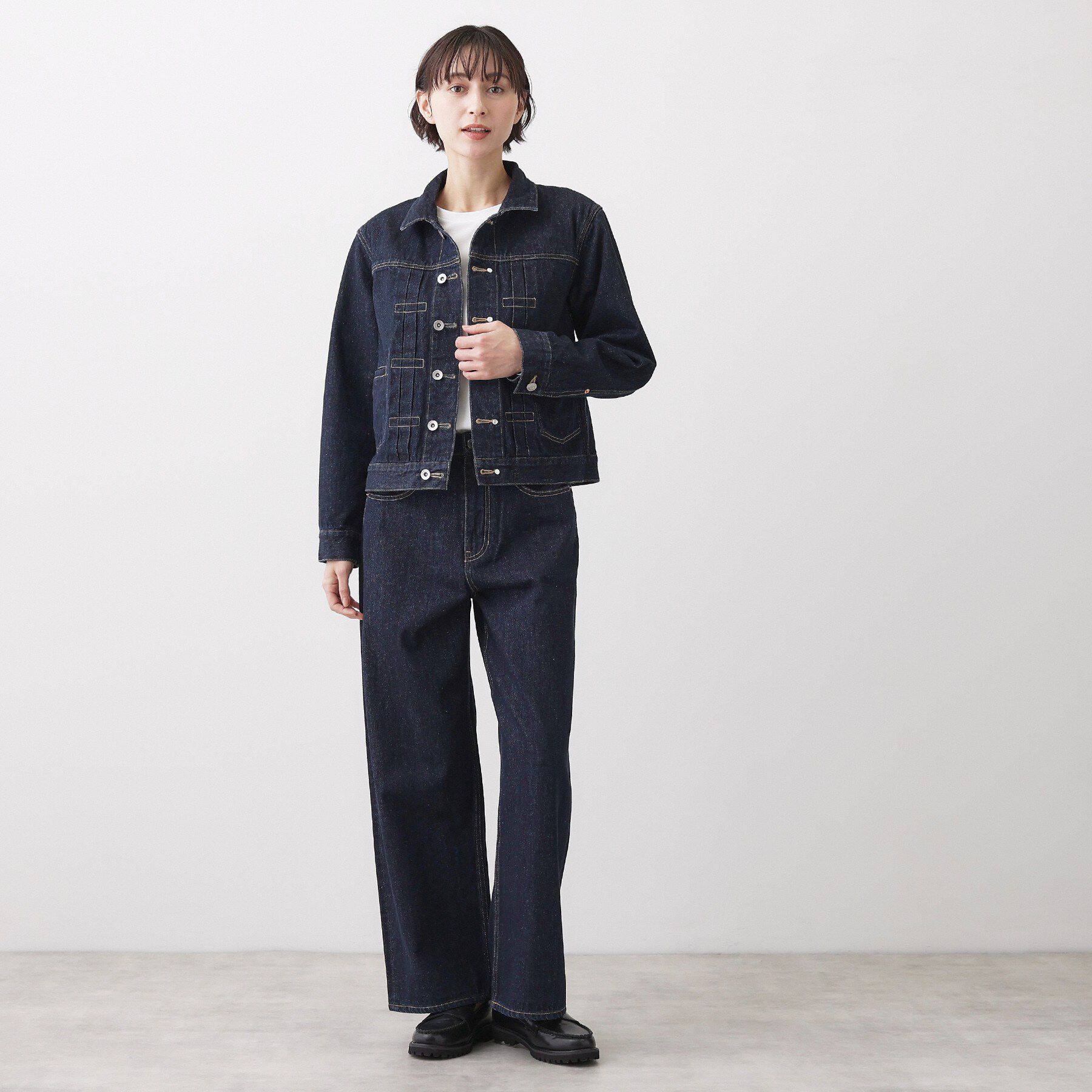 Dessin「【ユニセックス/2WAY】リバーシブルデニムジャケット」|デニムジャケット|