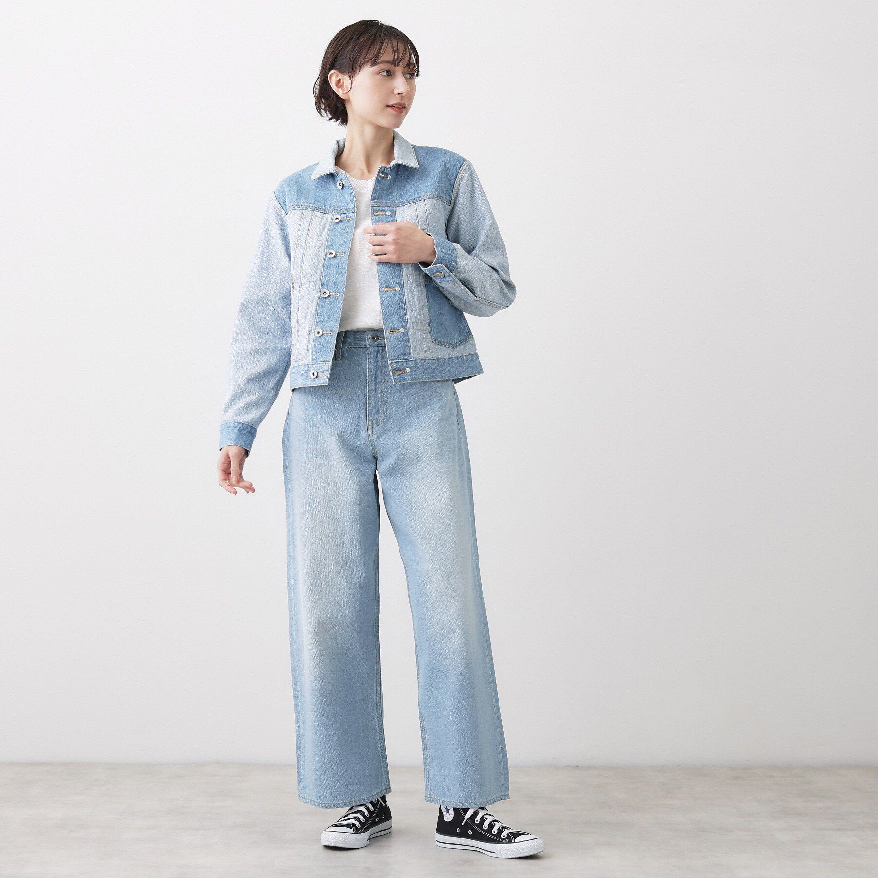 Dessin「【ユニセックス/2WAY】リバーシブルデニムジャケット」|デニムジャケット|