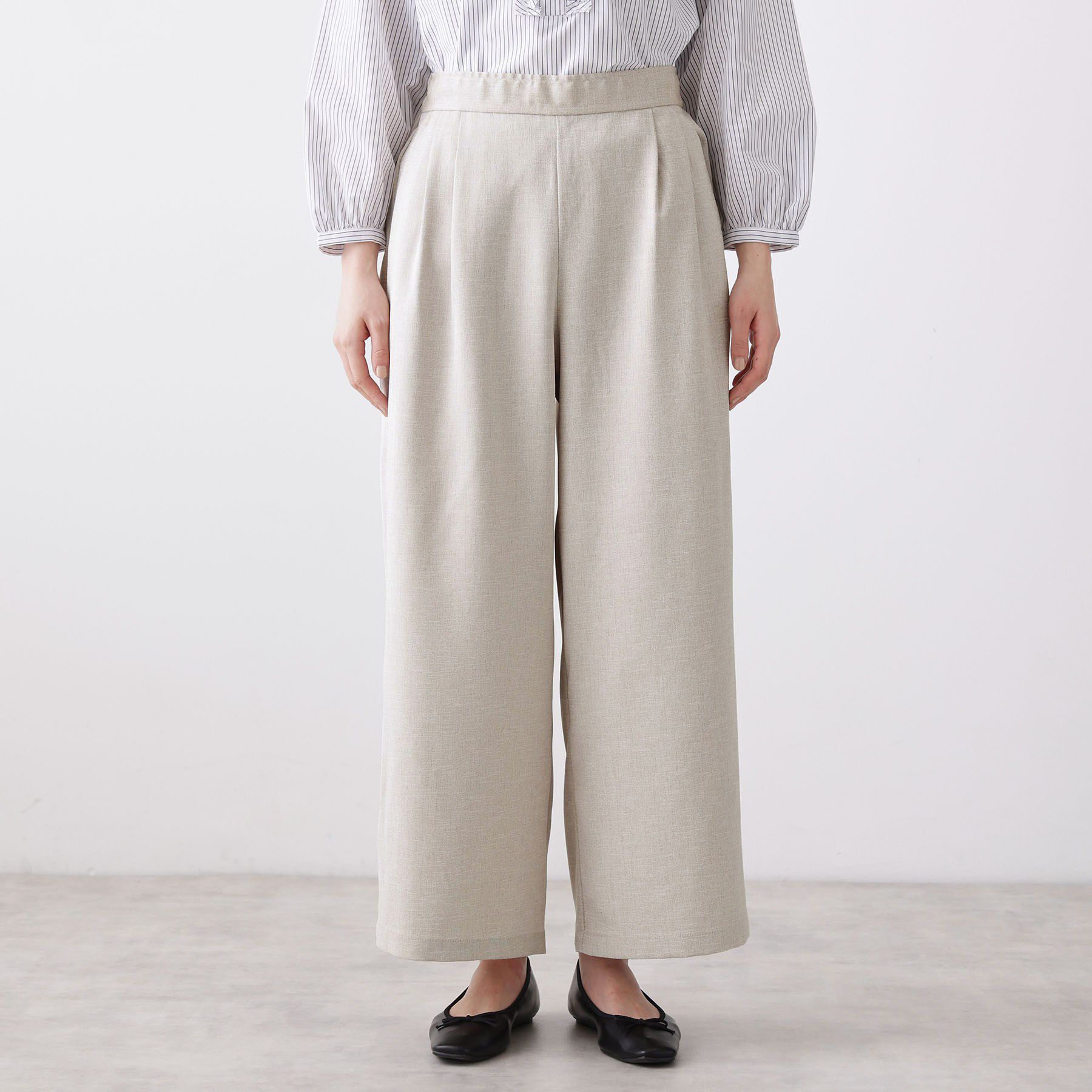 Dessin「【セットアップ可/洗える】リネンライクワイドパンツ」|その他|