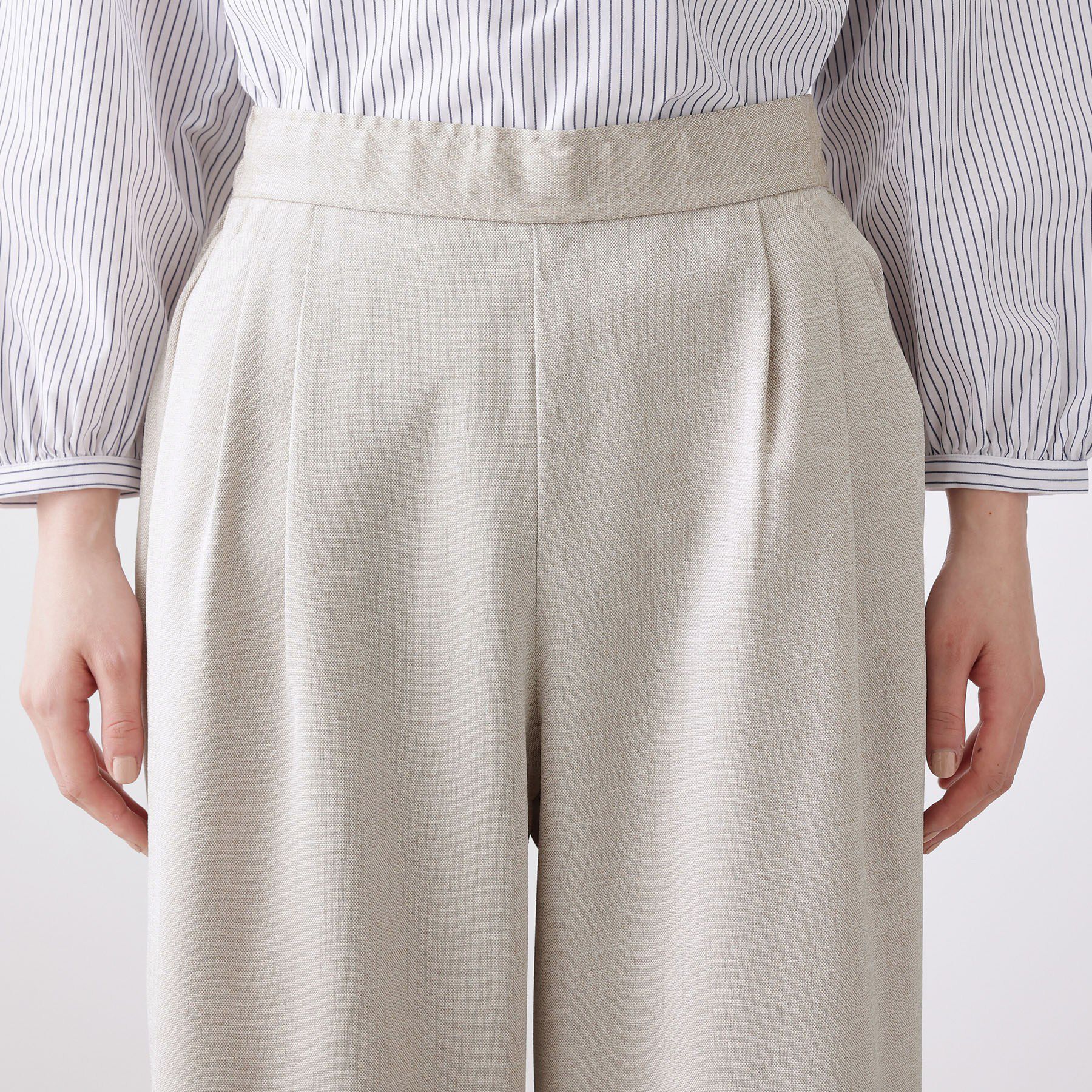 Dessin「【セットアップ可/洗える】リネンライクワイドパンツ」|その他|