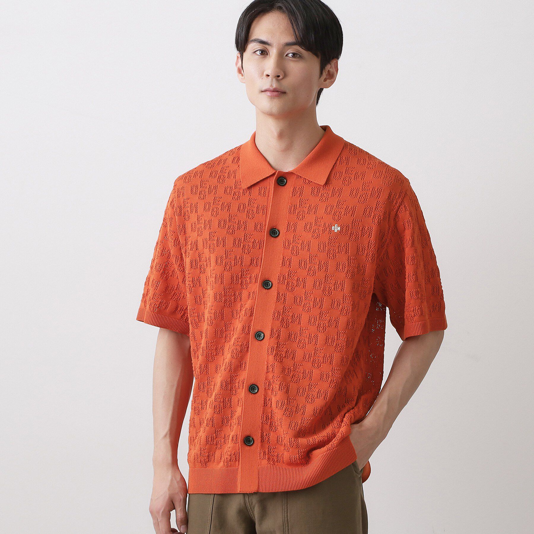 Dessin「コットンポリポロ」|ポロシャツ|オレンジ(067)
