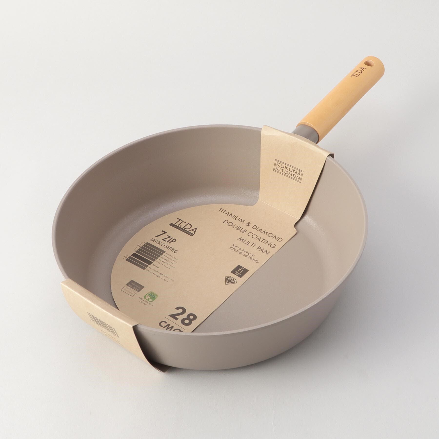 212 KITCHEN STORE「チタン＆ダイヤモンドＷコーティング マルチパン28cm GY ＜TI：DA ティーダ＞」|食器・キッチングッズ|