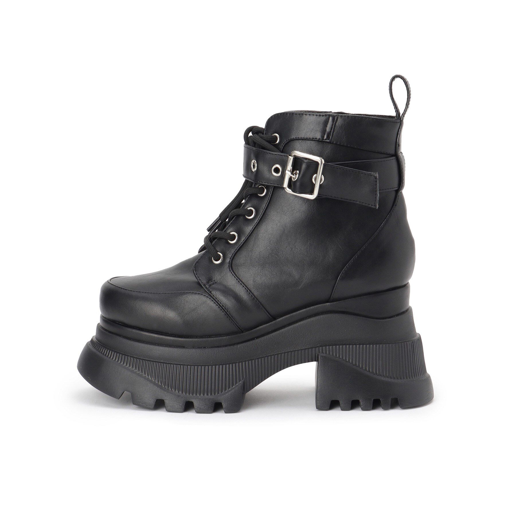 ESPERANZA「レースアップバックル厚底ブーツ」|ショートブーツ|