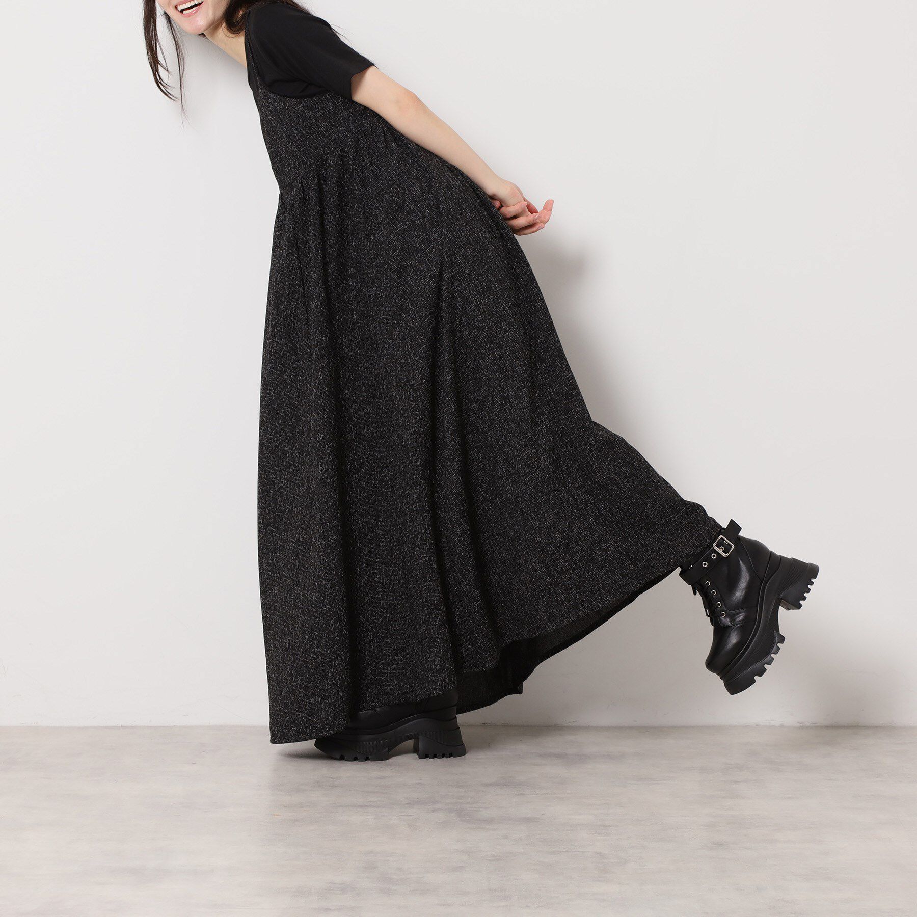 ESPERANZA「レースアップバックル厚底ブーツ」|ショートブーツ|