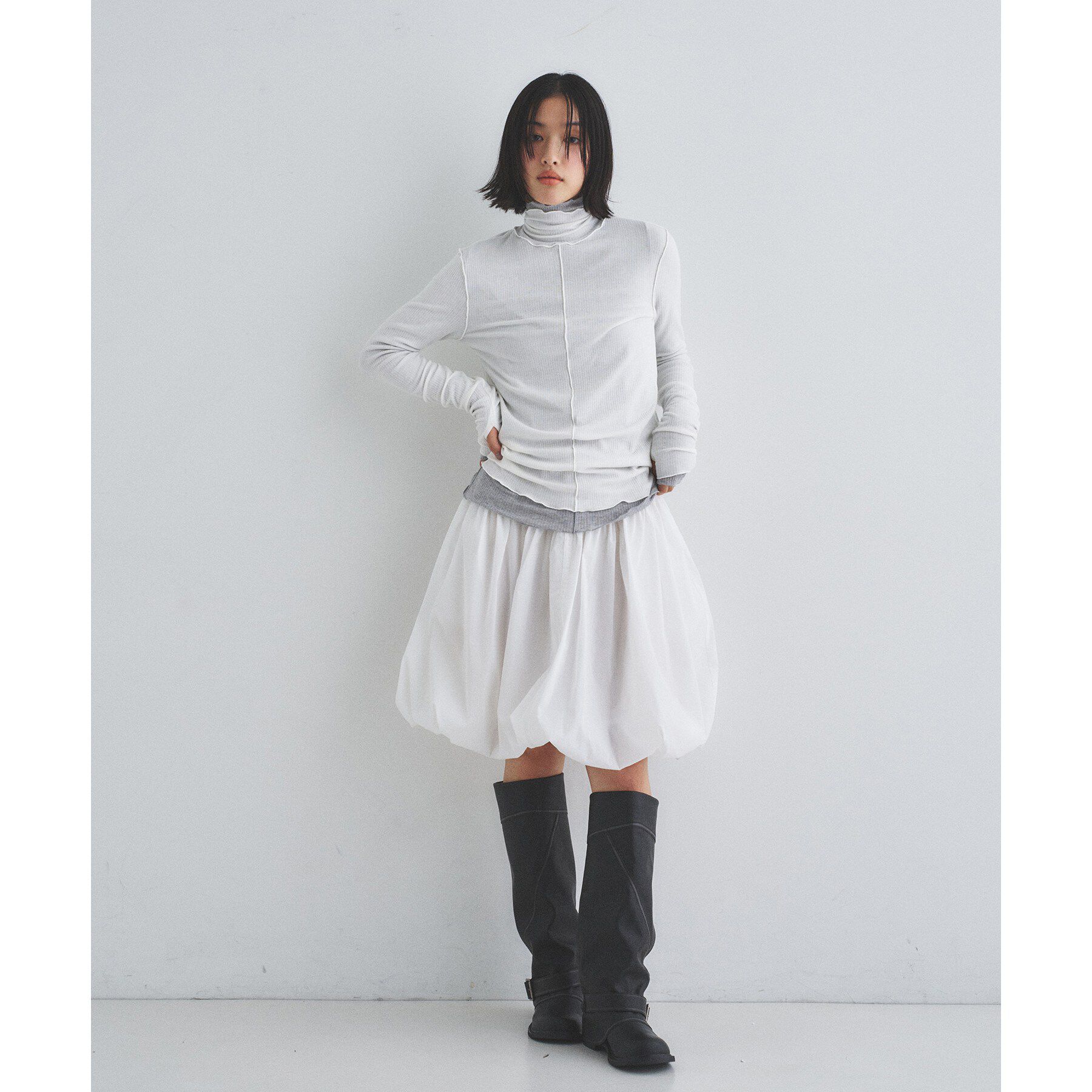 CODE A「edge-fit ribbed turtleneck」|Tシャツ・カットソー|