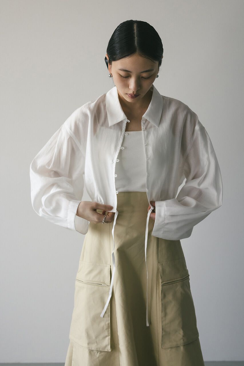 STYLEMIXER「ショートシアーシャツ」|シャツ・ブラウス|