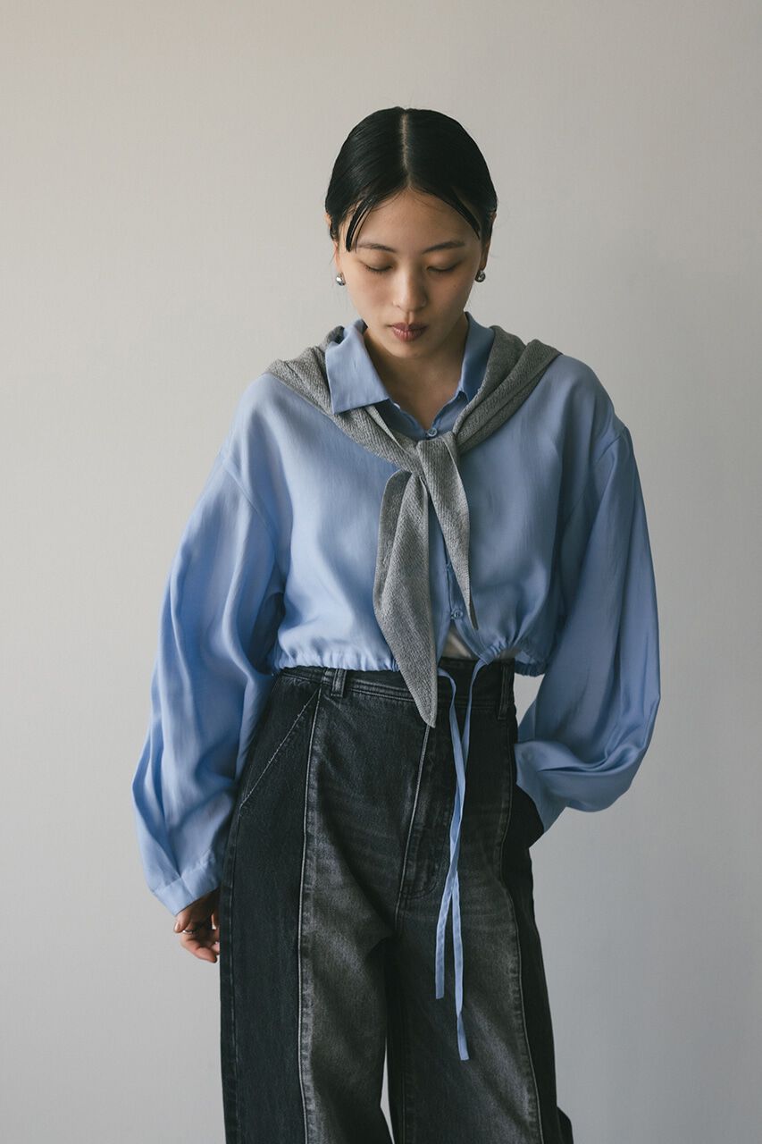 STYLEMIXER「ショートシアーシャツ」|シャツ・ブラウス|SAX