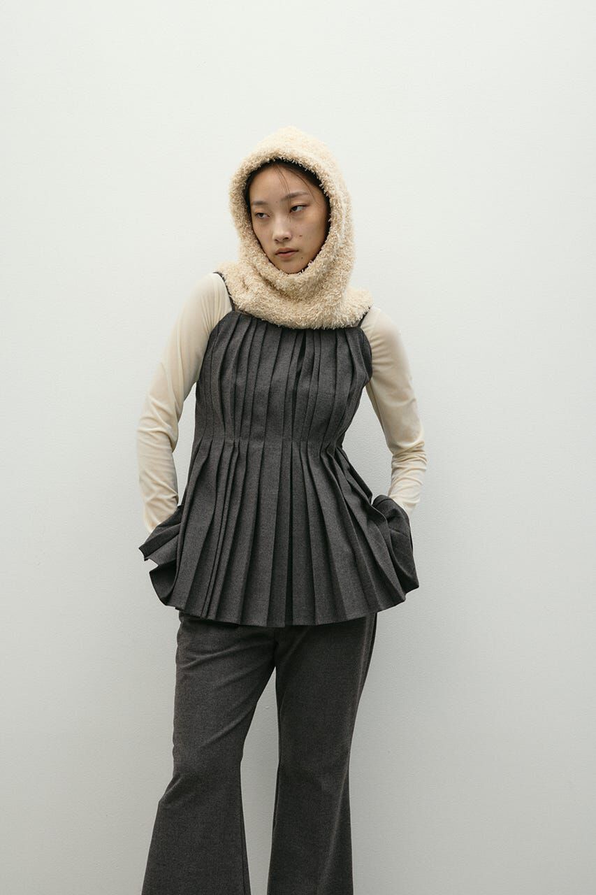 STYLEMIXER「タッキングペプラムキャミ」|キャミソール|GRY