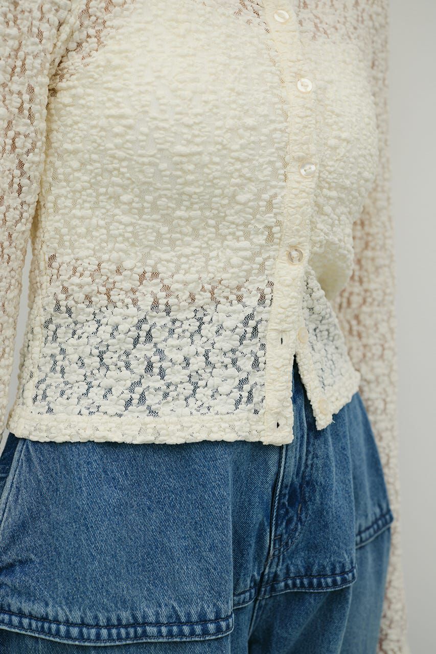 STYLEMIXER「タックショルダーレースカーデ」|Tシャツ・カットソー|